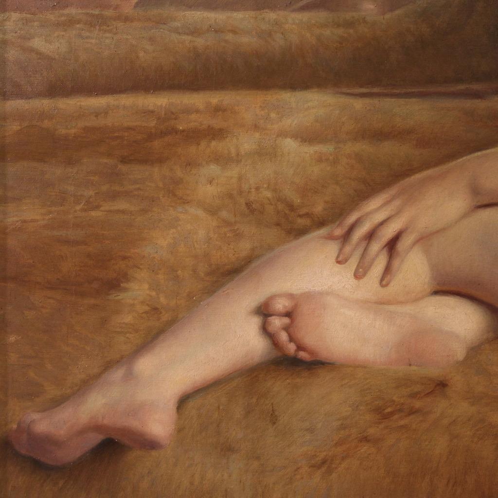 20. Jahrhundert Öl auf Leinwand Französisch weiblicher Akt Gemälde signiert P. Sieffert, 1930 im Angebot 6