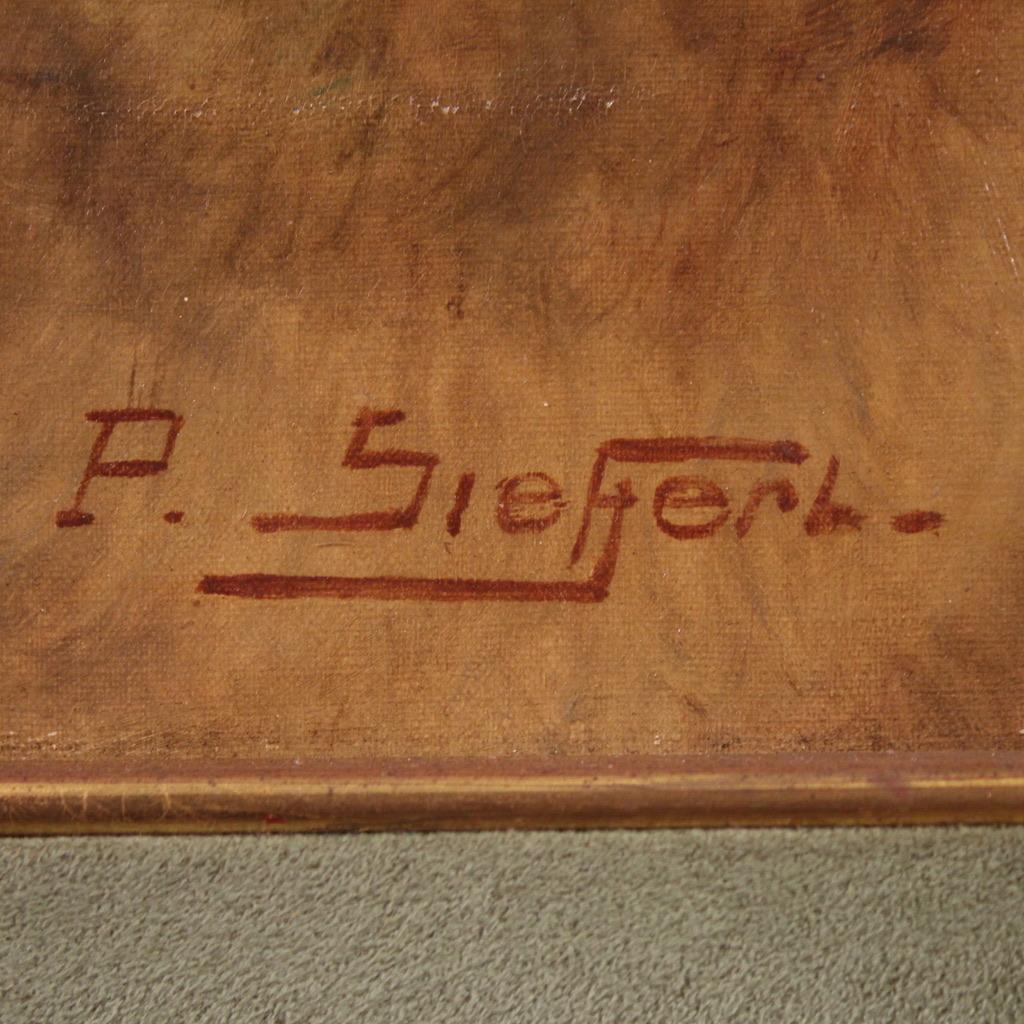 20. Jahrhundert Öl auf Leinwand Französisch weiblicher Akt Gemälde signiert P. Sieffert, 1930 (Braun), Portrait Painting, von Paul Sieffert