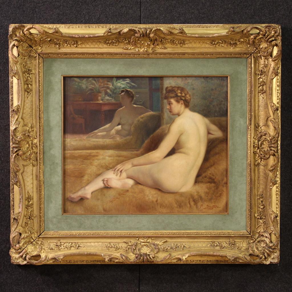 Paul Sieffert Portrait Painting – 20. Jahrhundert Öl auf Leinwand Französisch weiblicher Akt Gemälde signiert P. Sieffert, 1930