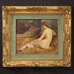 20th Century Oil on Canvas French Female Nude Painting Signed P. Sieffert, 1930