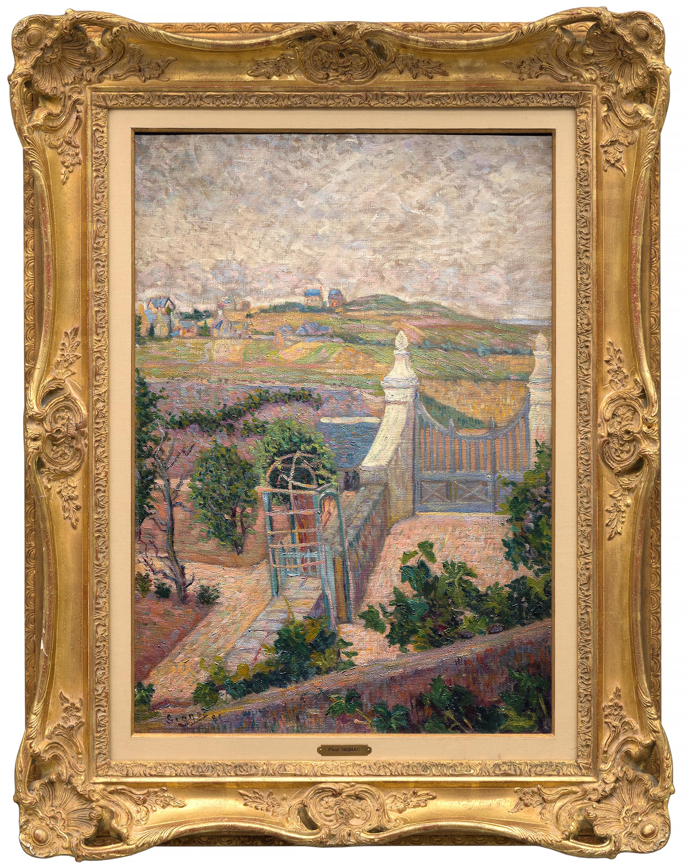 (Saint-Briac. From a Window) - Impressionist Garden Scene Oil Painting, 1885
