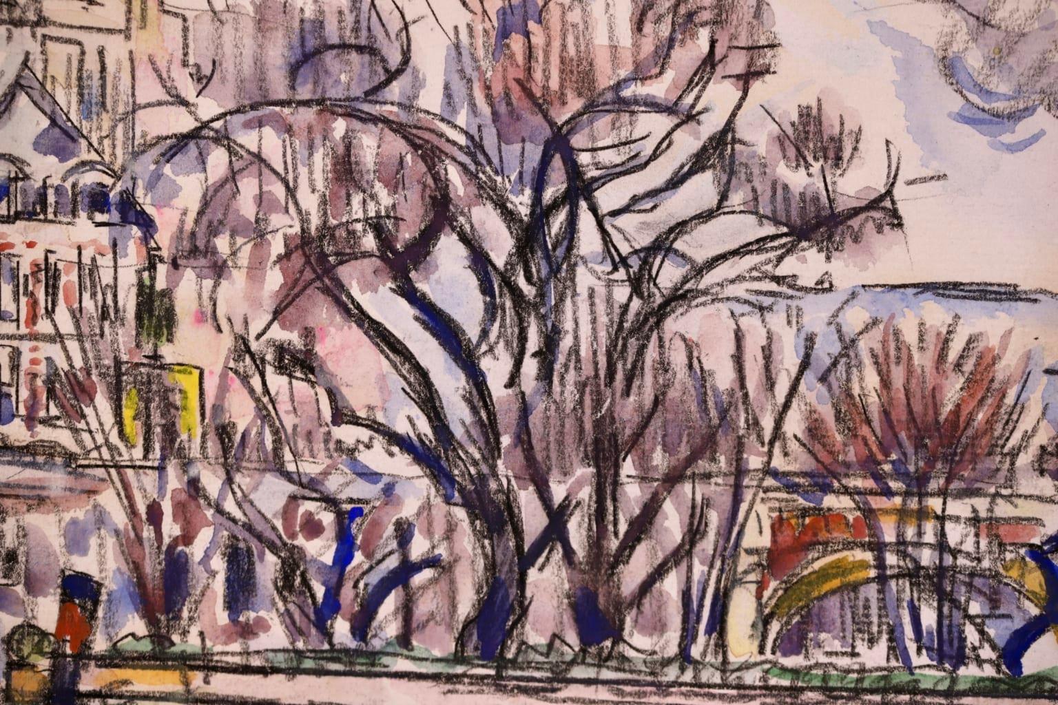 The Seine, Paris - Post Impressionist Watercolor, Riverscape by Paul Signac 5