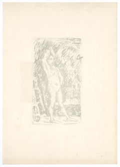 Antique (after) Paul Signac - "Baigneur" lithograph