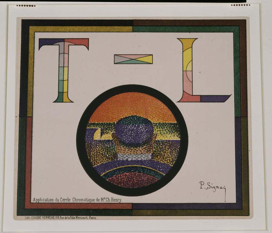 Application of Charles Henry's Chromatic Circle; Théâtre-Libre playbill