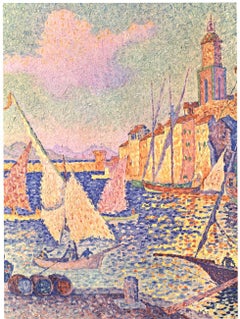 Original "Le Port de St. Tropez" vintage French travel poster