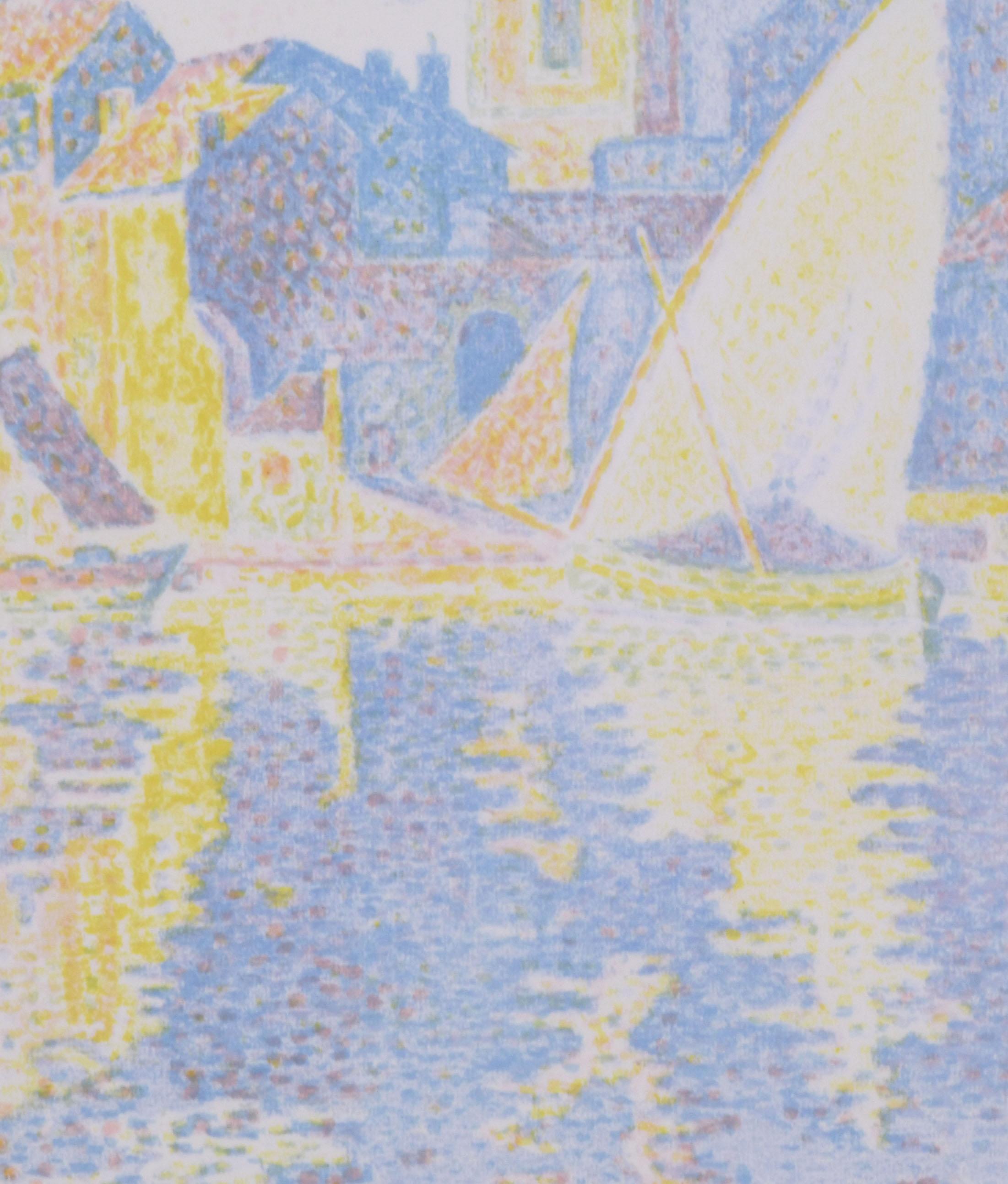 Saint-Tropez-Le Port - Post-impressionnisme Print par Paul Signac