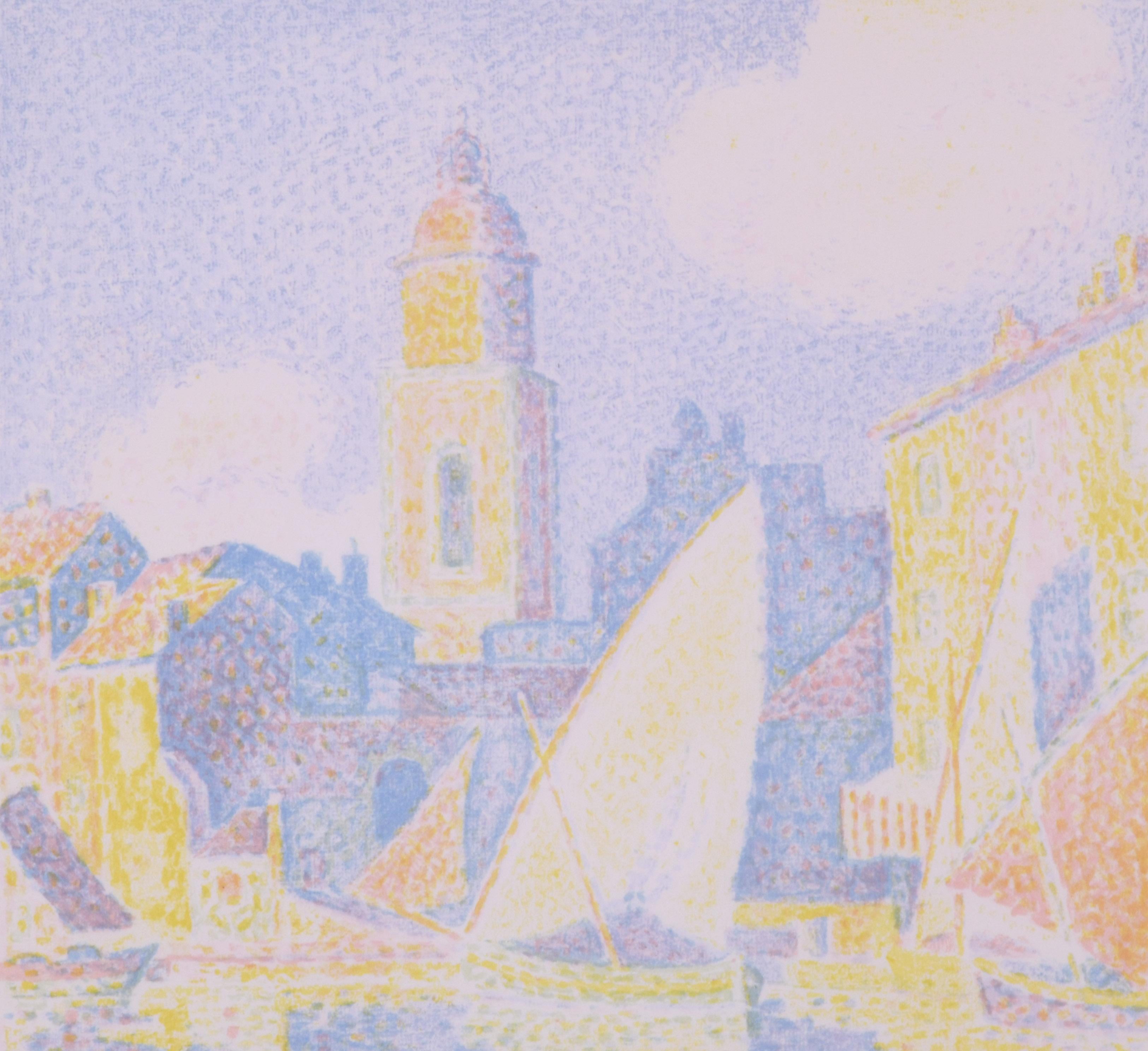 Saint-Tropez-Le Port
Color  litografía, 1897-1898
Firmado a lápiz abajo a la derecha (ver foto)
Numerada a lápiz en la parte inferior derecha: Nº 68 (ver foto)
De: Album des Peintres-Gravures, 1898
Publicado por Ambrose Vollard, París
Impresor: