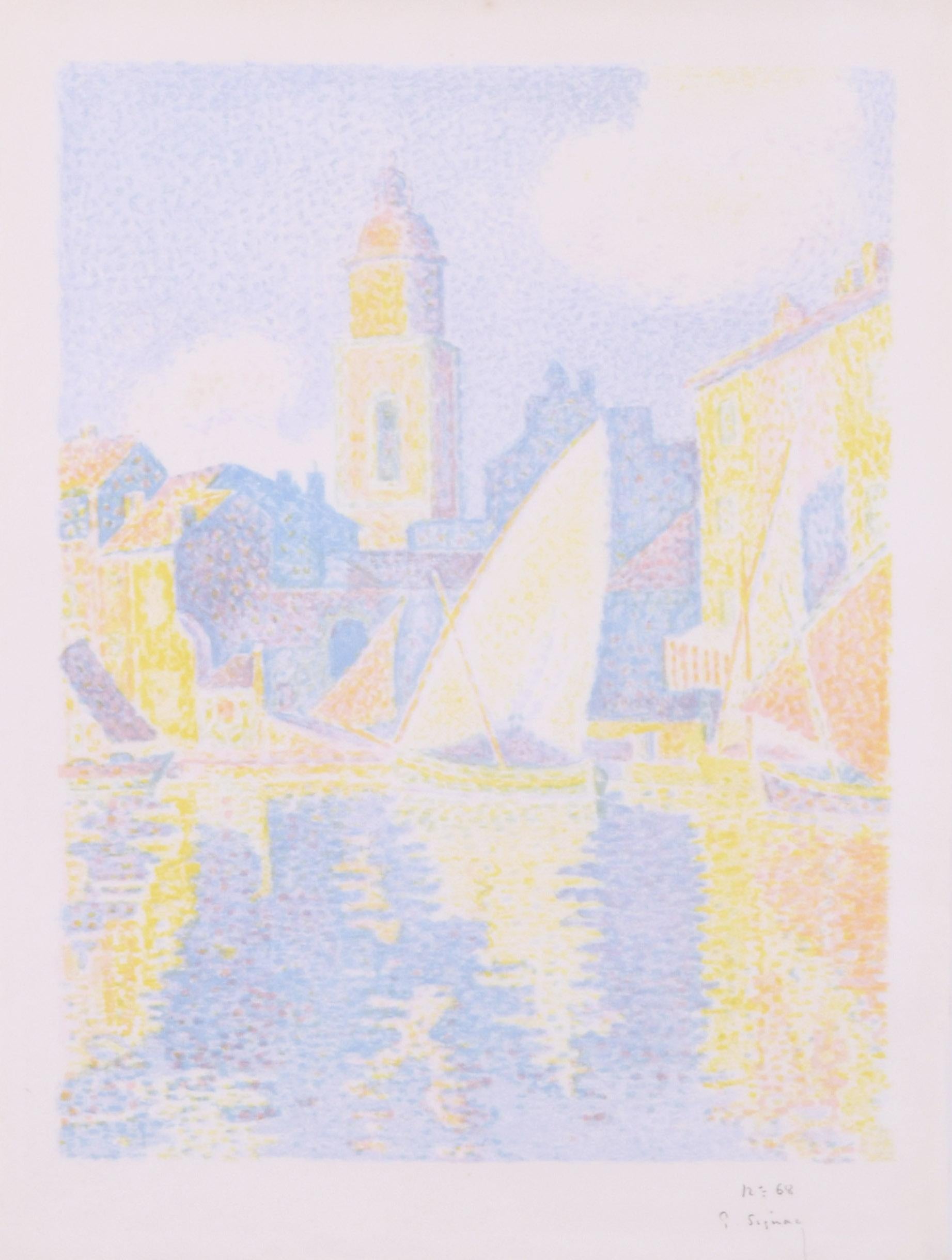 Paul Signac Landscape Print - Saint-Tropez-Le Port