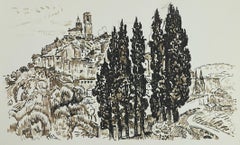 Vintage Signac, St-Paul-de-Vence, Signac Dessins (after)