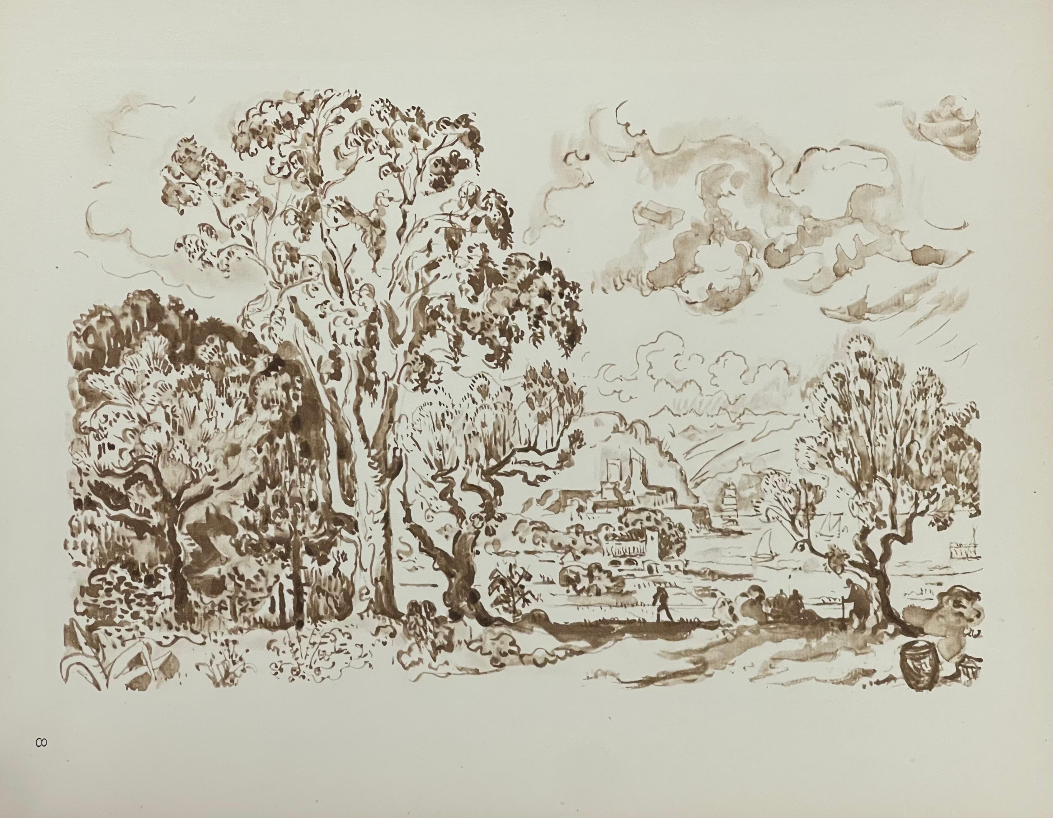 Signac, Antibes. L'eucalyptus, Signac Dessins (après) en vente 1