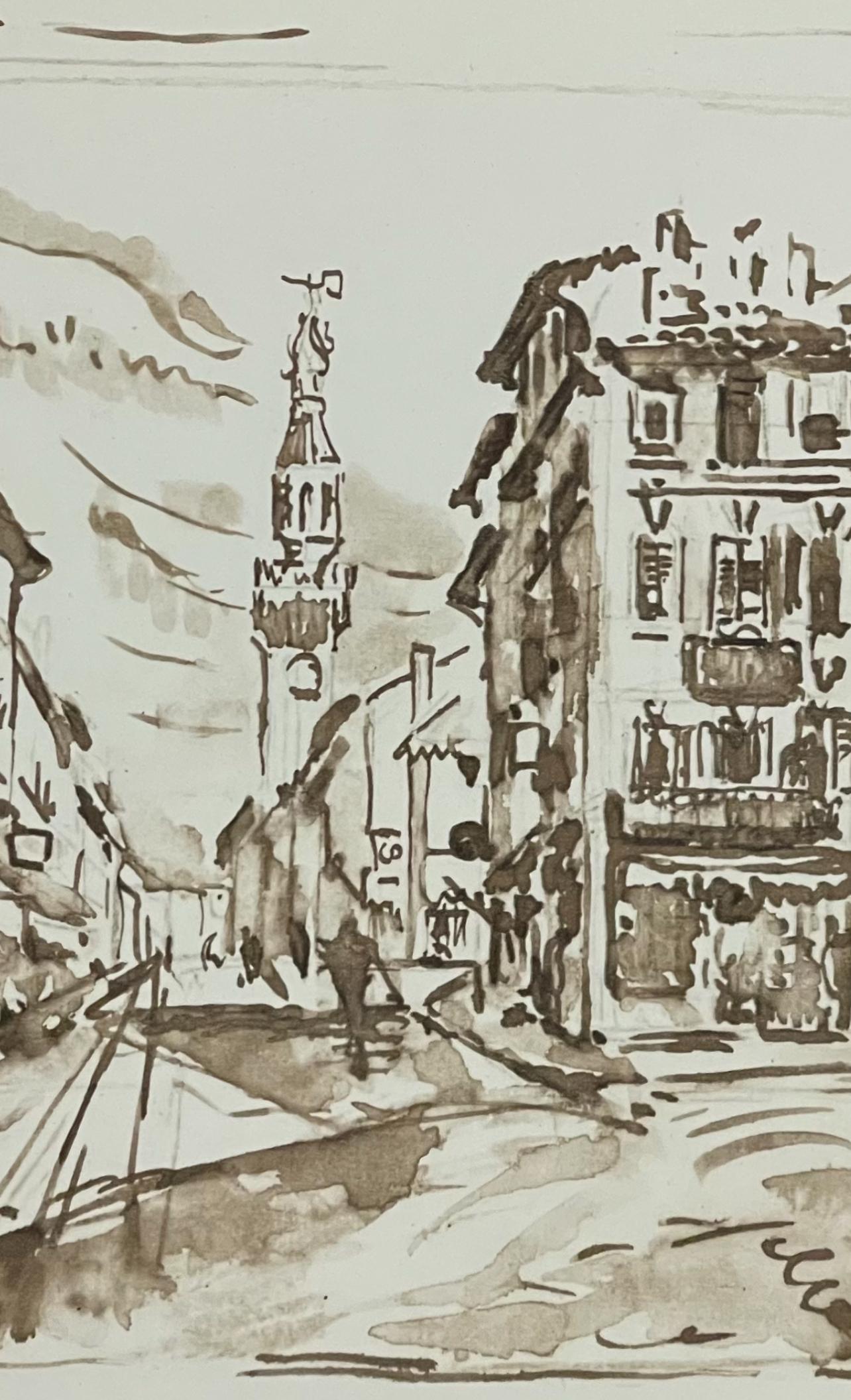 Signac, Avignon. Le motif de Jongkind, Signac Dessins (after) - Post-Impressionist Print by Paul Signac
