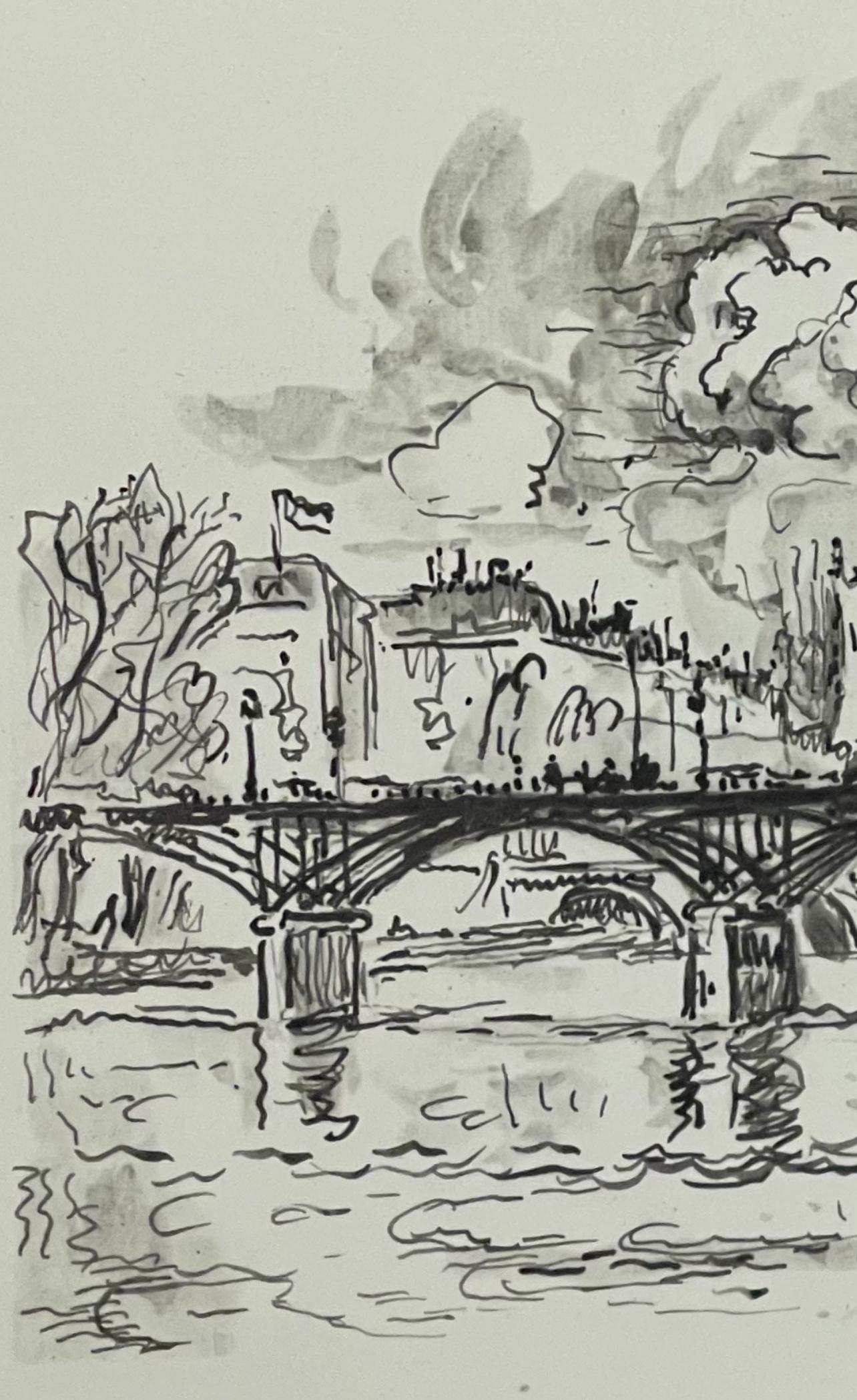 Signac, Pont des Arts, Signac Dessins (after) - Print by Paul Signac