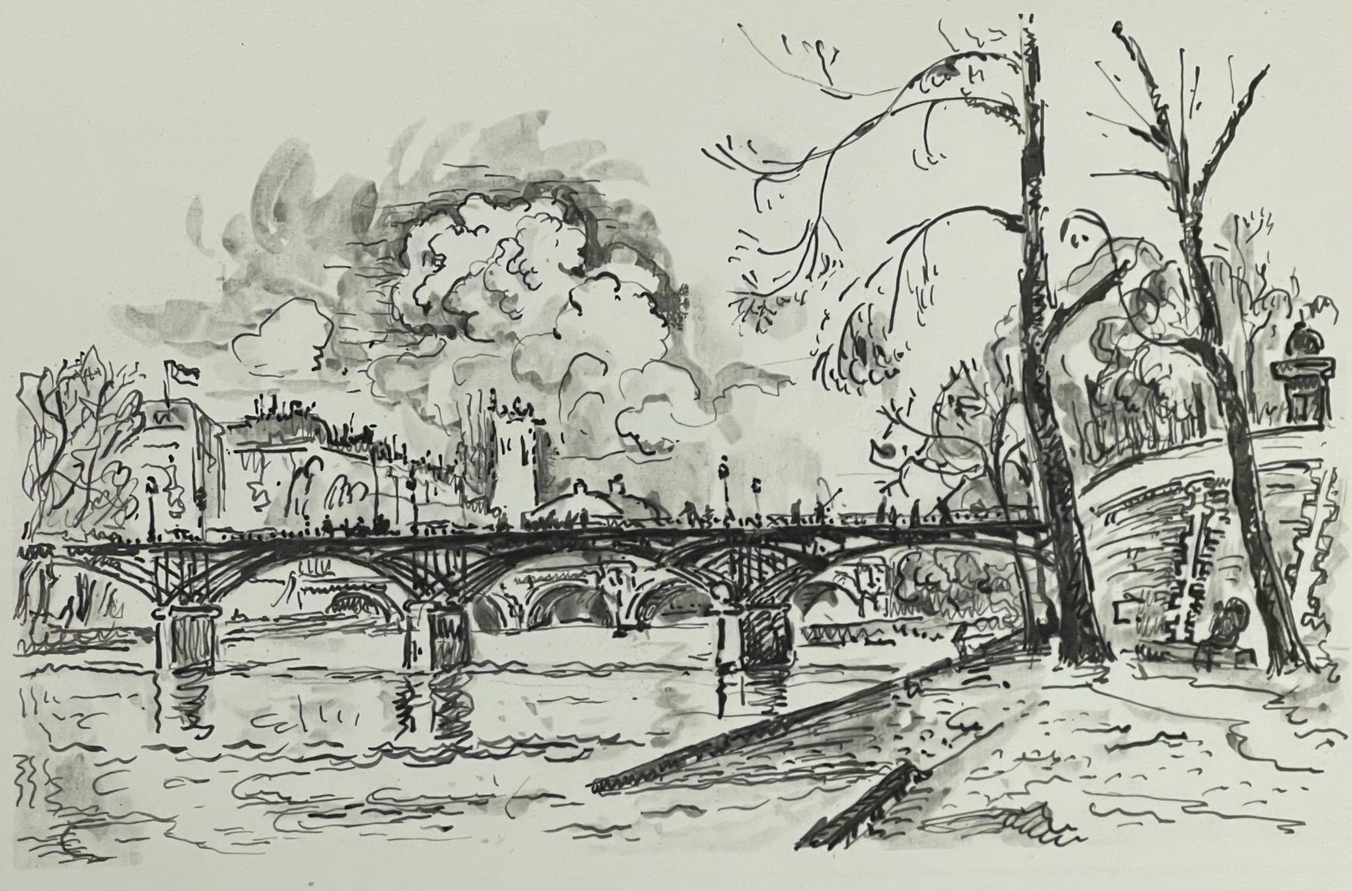 Paul Signac Landscape Print - Signac, Pont des Arts, Signac Dessins (after)