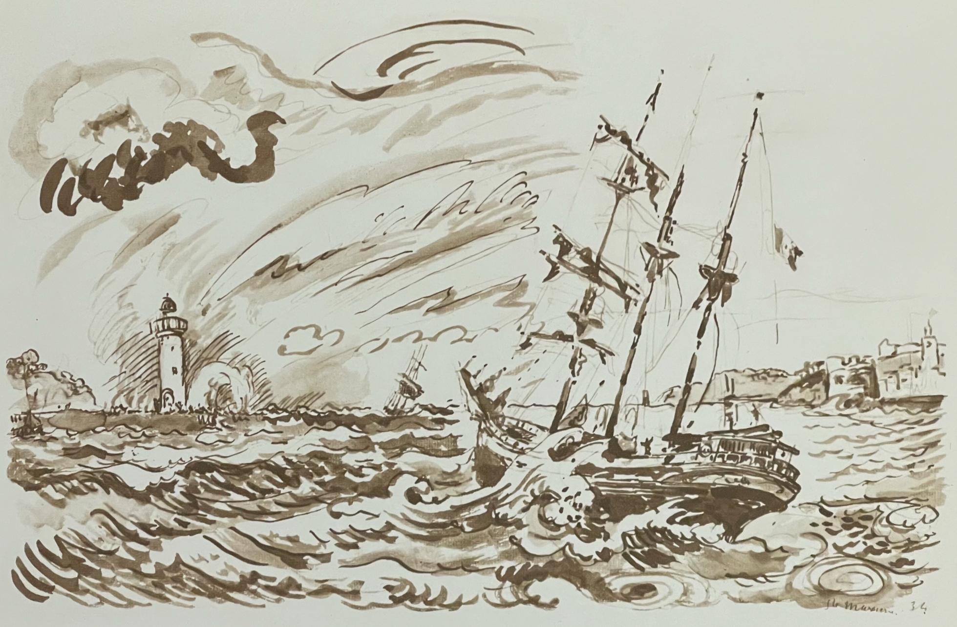 Signac, Le trois-mâts au plein, Signac Dessins (nach)