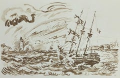 Signac, Le trois-mâts au plein, Signac Dessins (after)