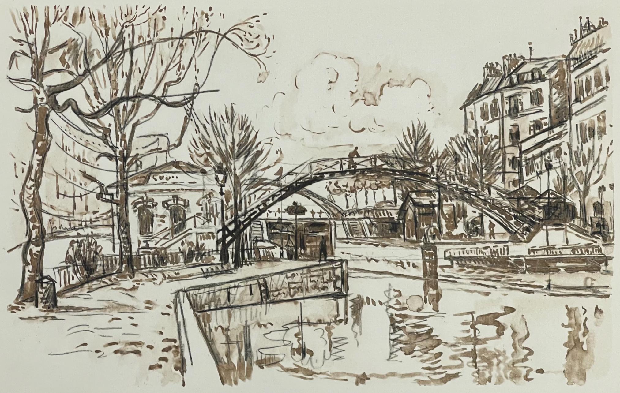 Paul Signac Landscape Print - Signac, L'Hôtel du Nord, Signac Dessins (after)