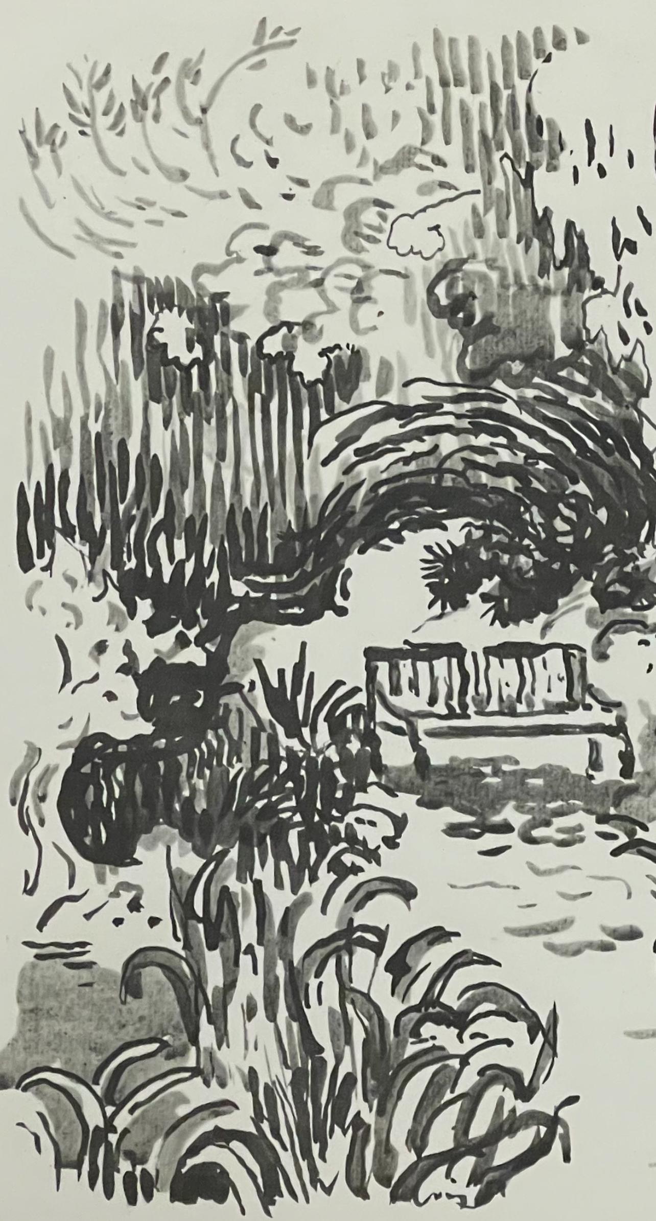 Signac, St-Tropez. Le jardin, Signac Dessins (after) - Print by Paul Signac