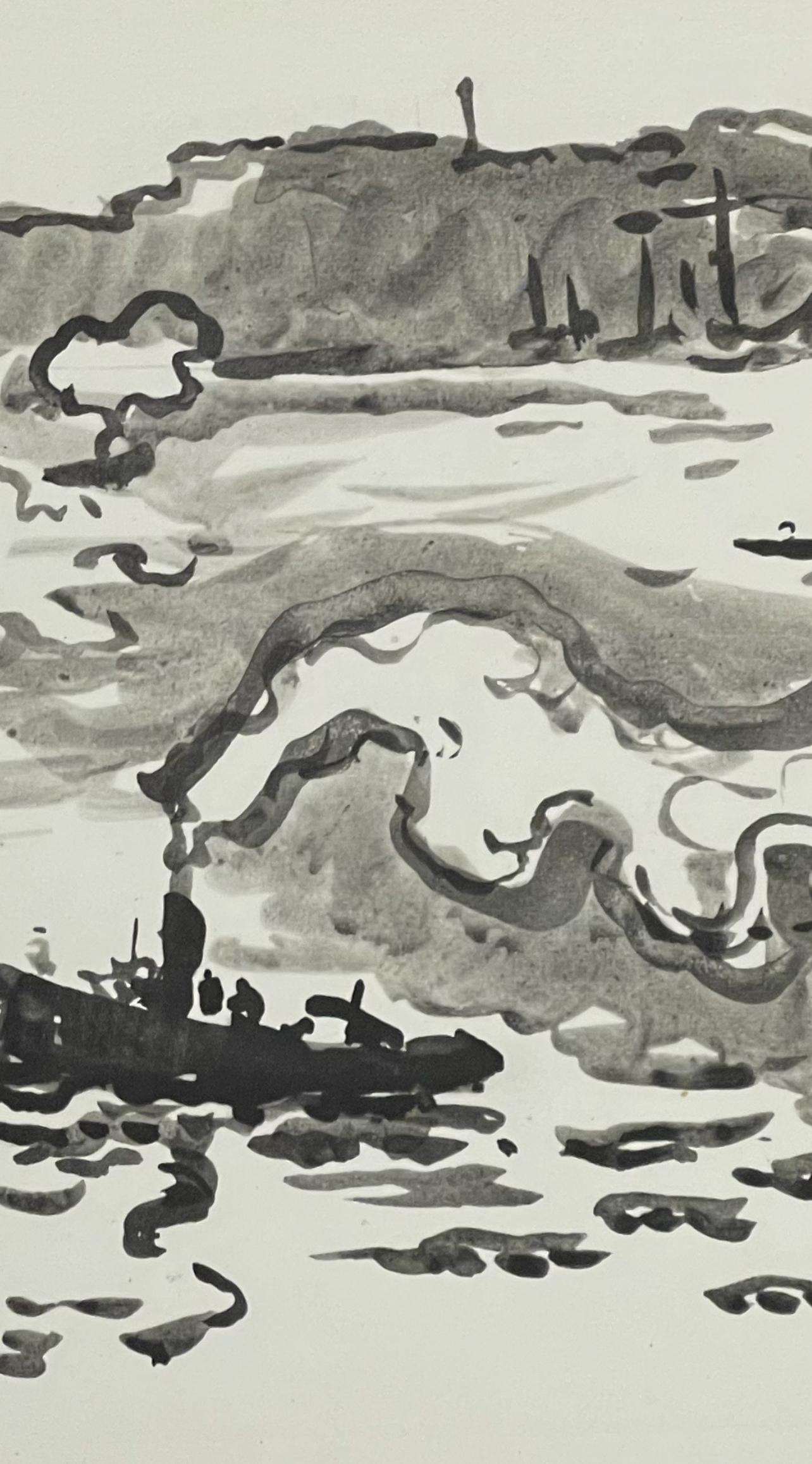 Signac, Rotterdam, Signac Dessins (after) - Gray Figurative Print by Paul Signac