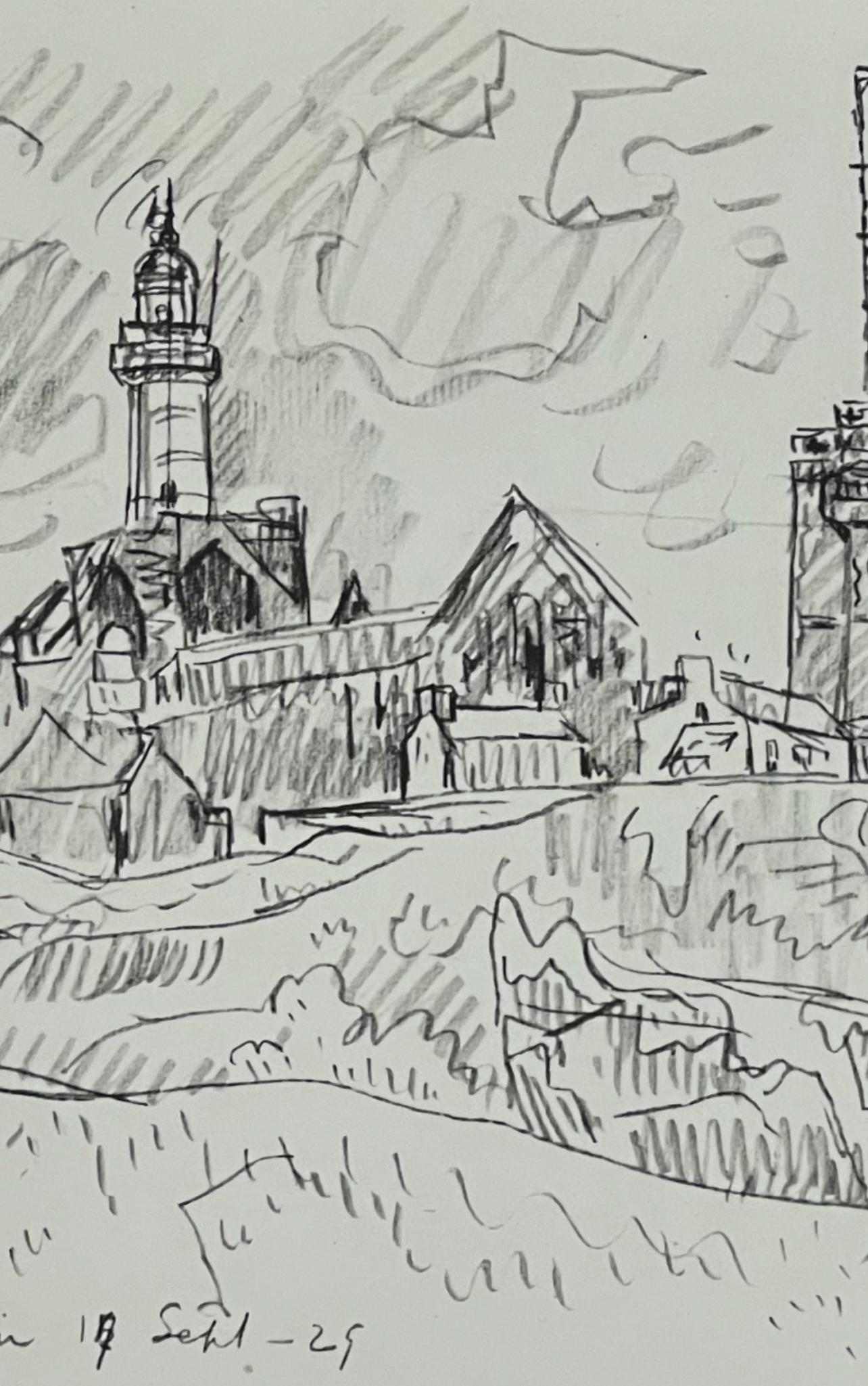 Signac, St-Matthieu. Le Sémaphore, Signac Dessins (after) - Post-Impressionist Print by Paul Signac