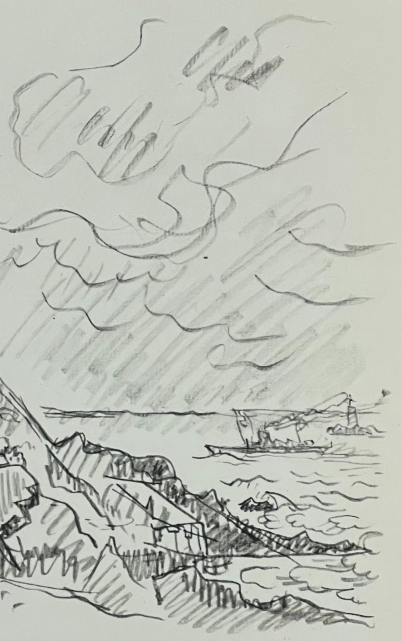 Signac, St-Matthieu. Le Sémaphore, Signac Dessins (after) For Sale 1