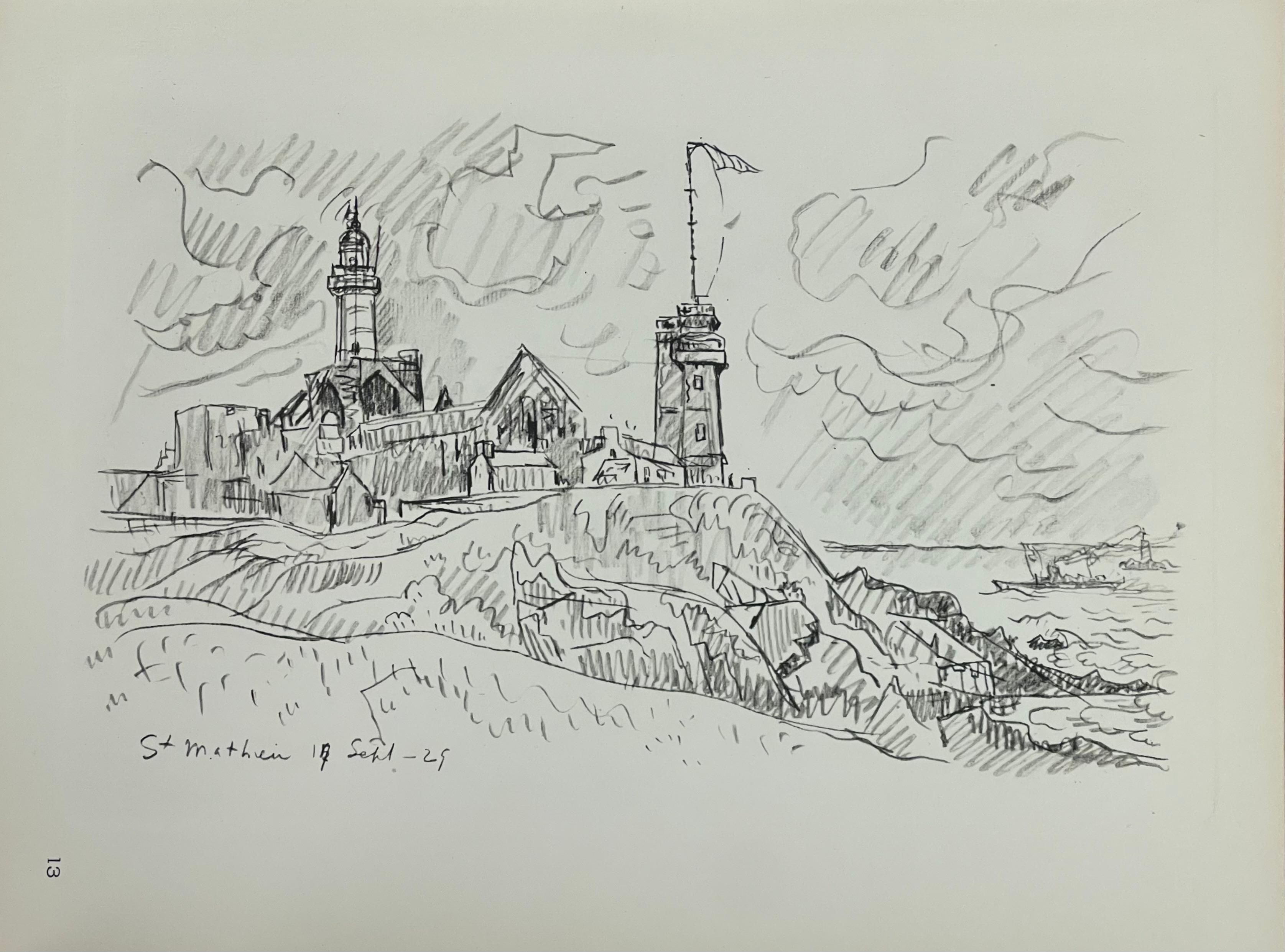 Signac, St-Matthieu. Le Sémaphore, Signac Dessins (after) For Sale 2