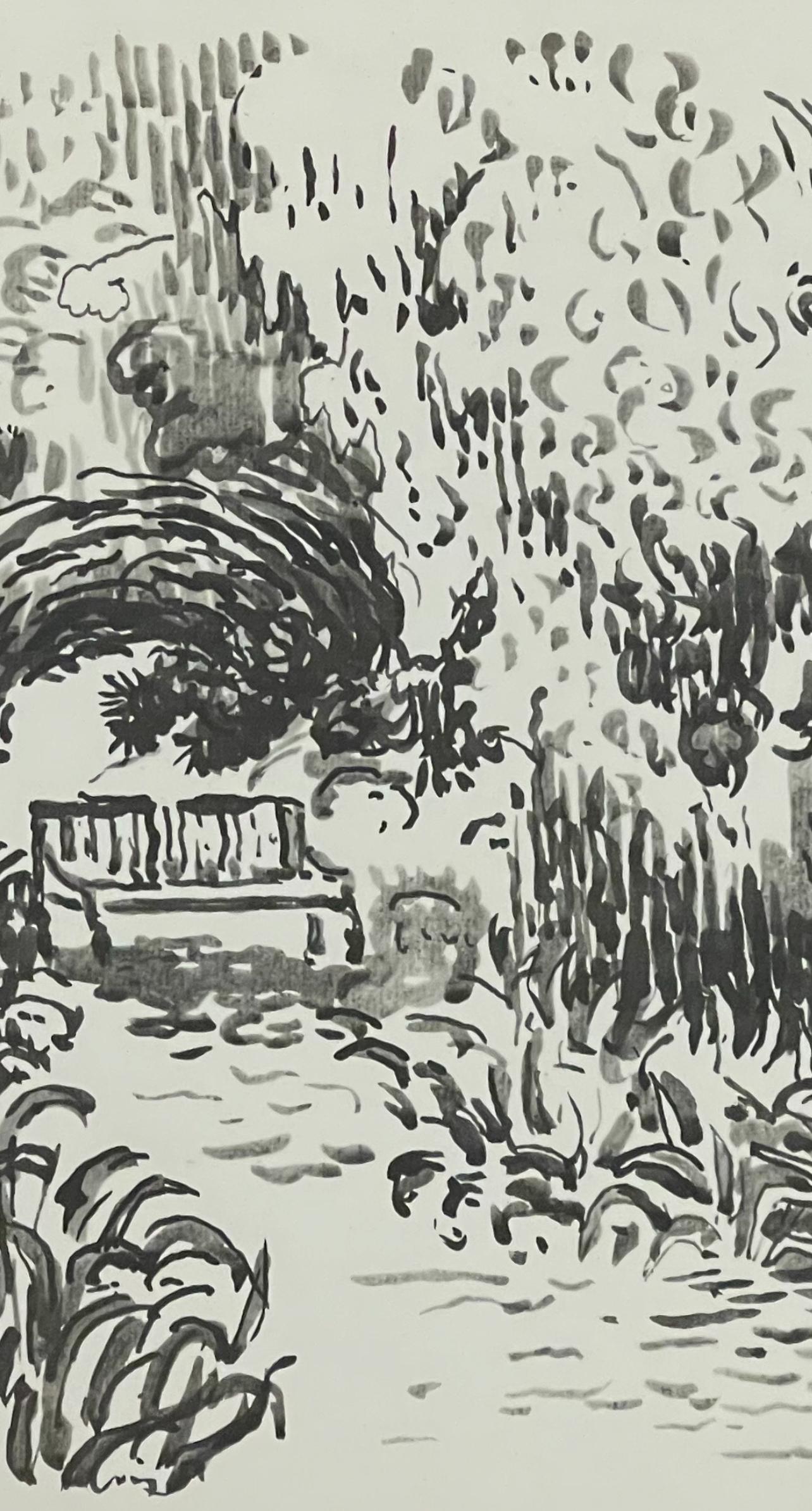 Signac, St-Tropez. Le jardin, Signac Dessins (después) - Print Posimpresionista de Paul Signac