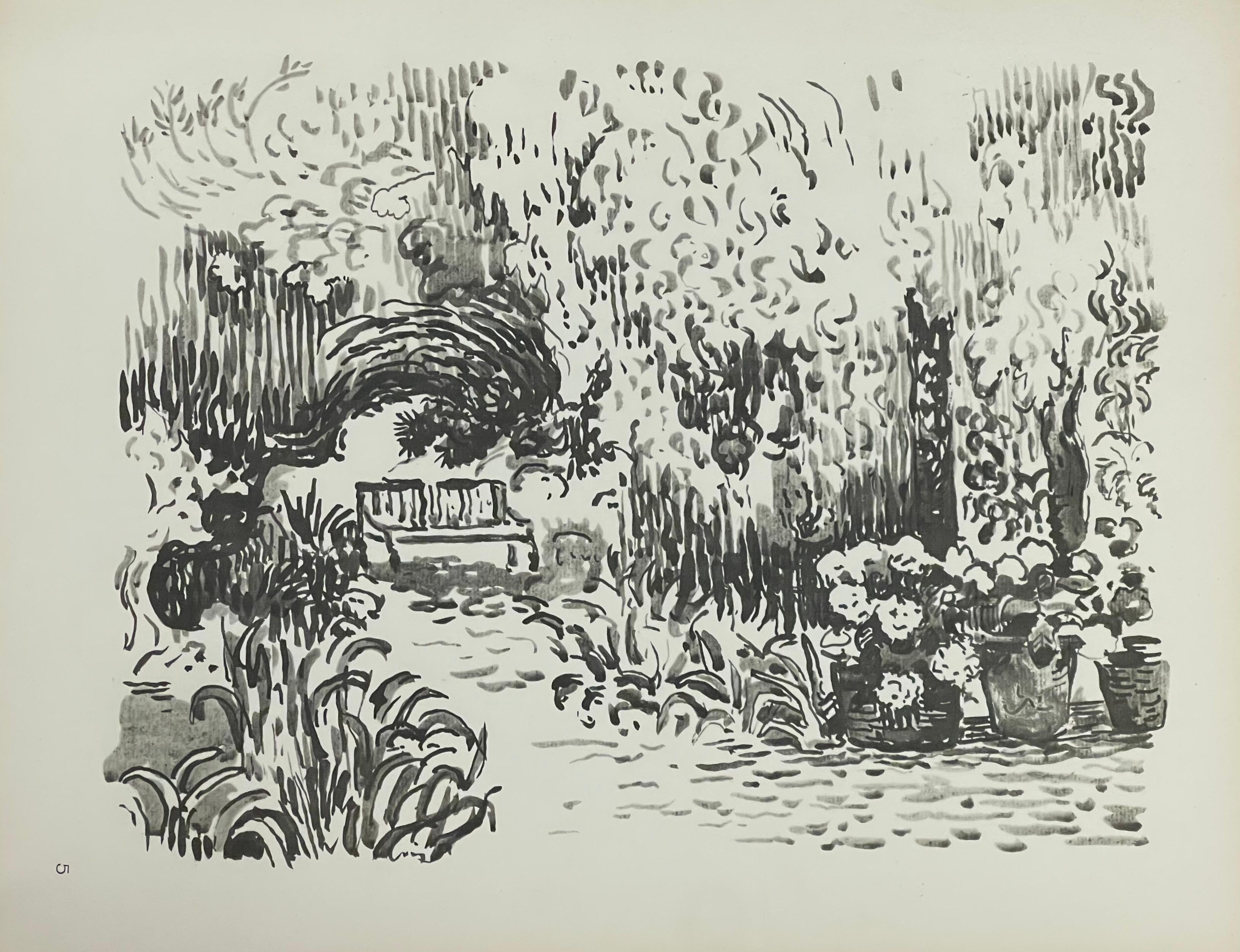 Signac, St-Tropez. Le jardin, Signac Dessins (después) en venta 1