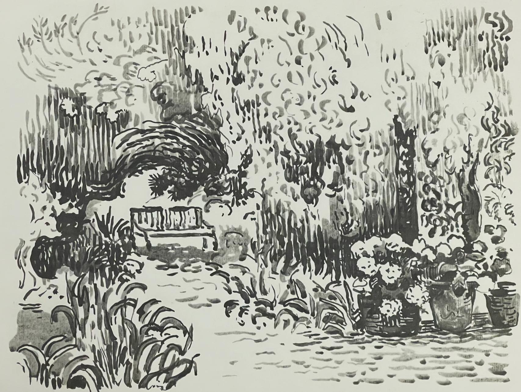 Figurative Print de Paul Signac - Signac, St-Tropez. Le jardin, Signac Dessins (después)