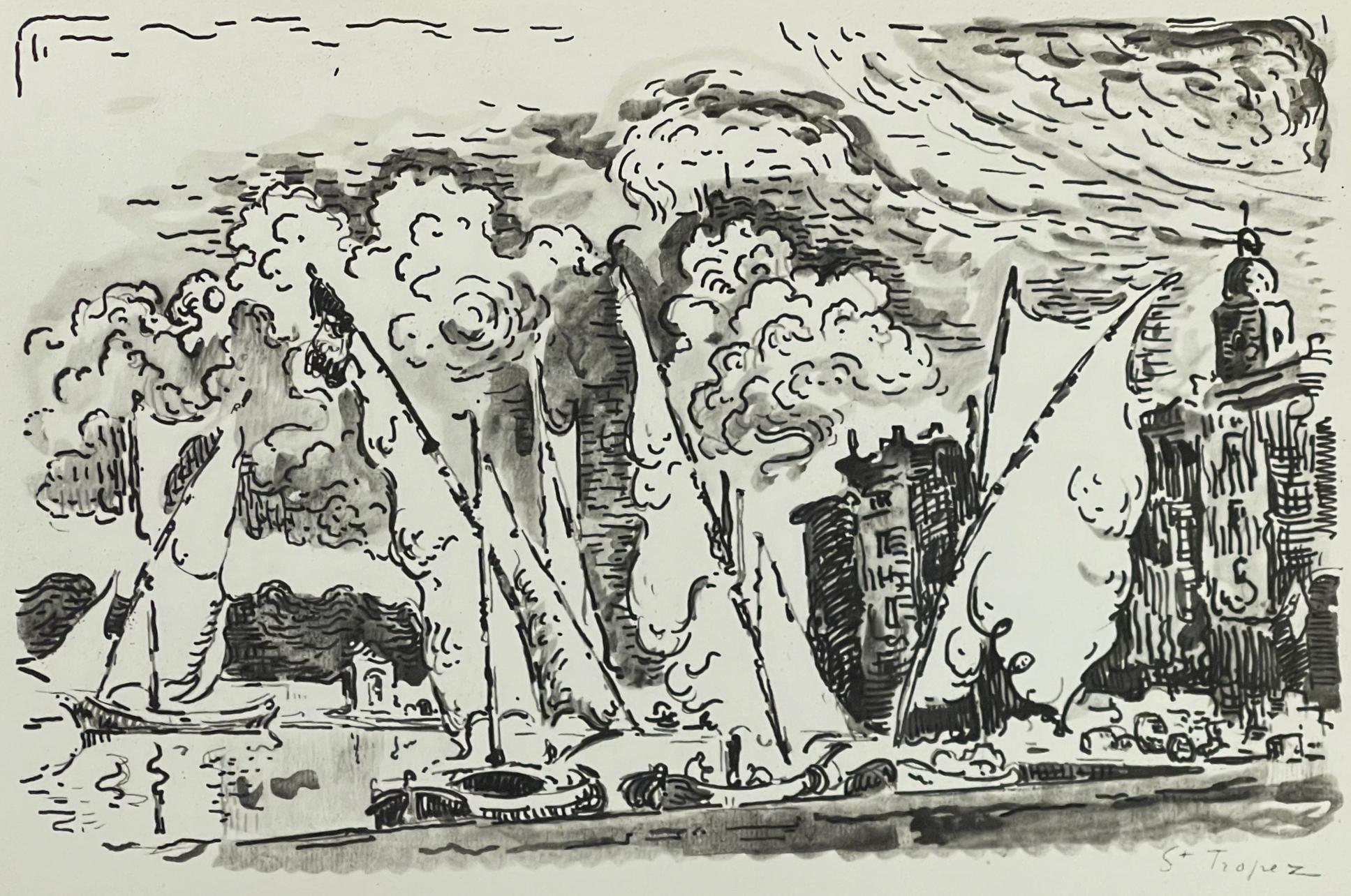 Paul Signac Figurative Print - Signac, St-Tropez, Signac Dessins (after)