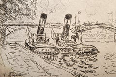 Il Pont des Arts, acquaforte impressionista di Paul Signac