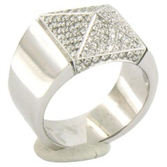 Paul Simon - Anello con diamanti taglio brillante fino a 1,00 carati in oro bianco 18 carati