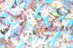 Paul Slapion 'American, 20th Century' Mixed-Media Abstract Painting, circa 1985