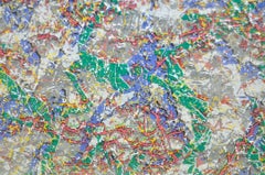 Paul Slapion 'American, 20th Century' Mixed-Media Abstract Painting, circa 1985