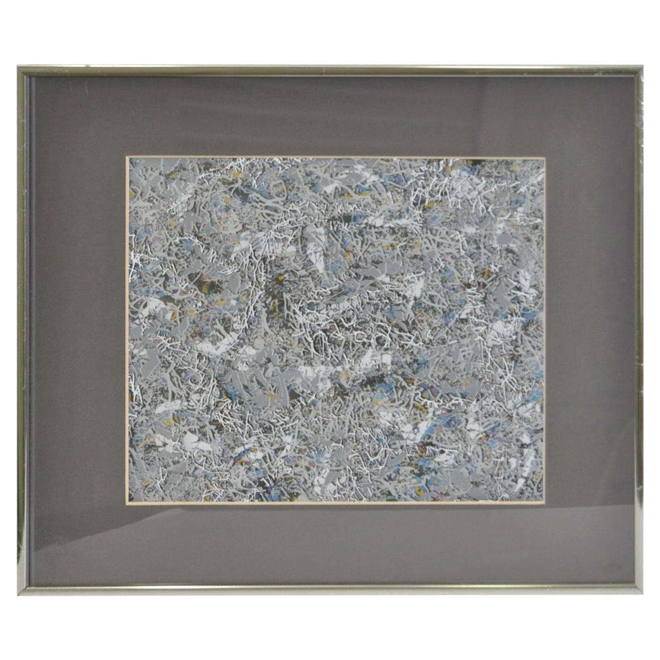 Paul Slapion, Pittura astratta a tecnica mista, 1985 circa