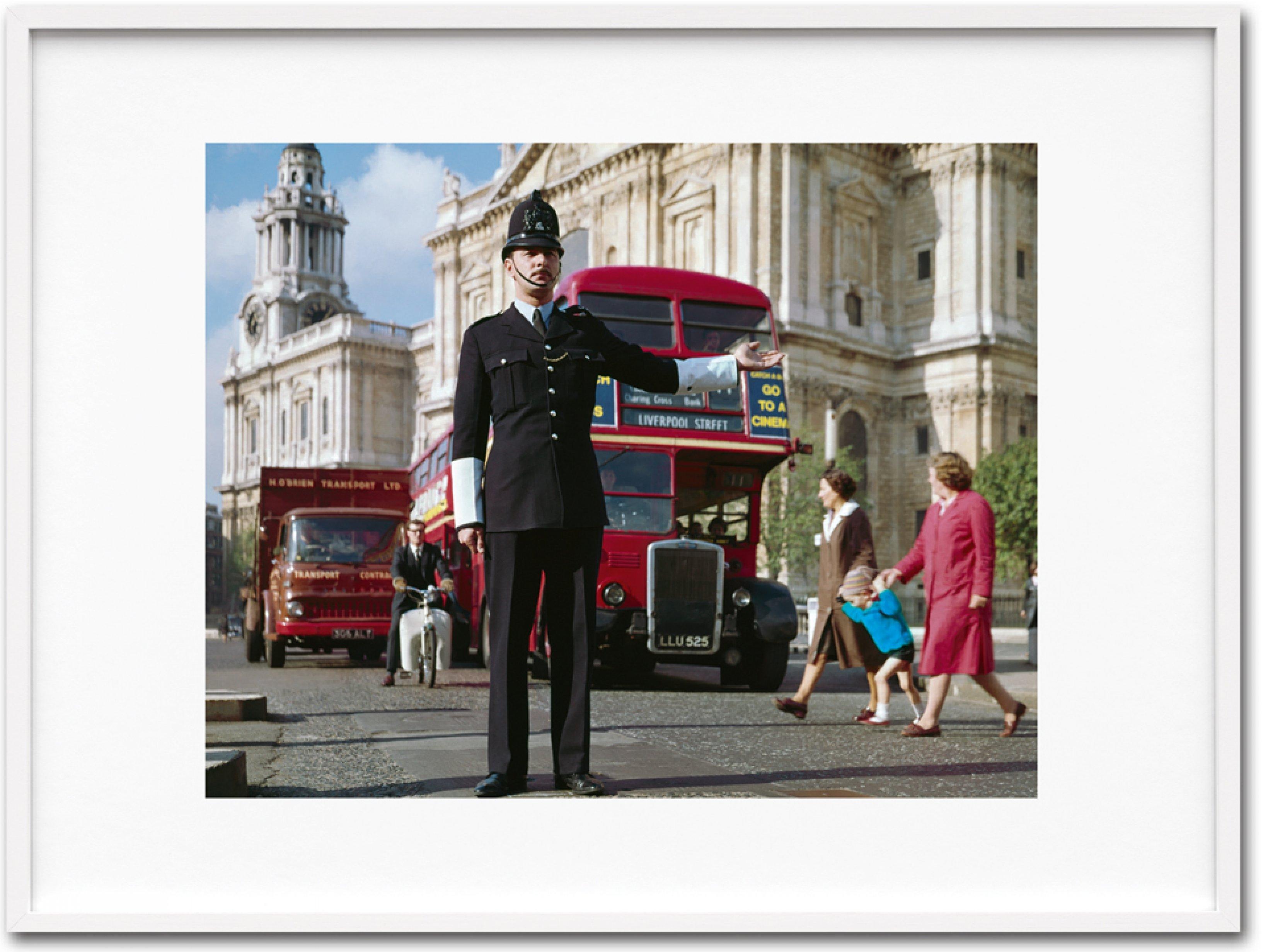 London, Portrait of a City 'Traffic Policeman' Color Print & Limited Ed Book