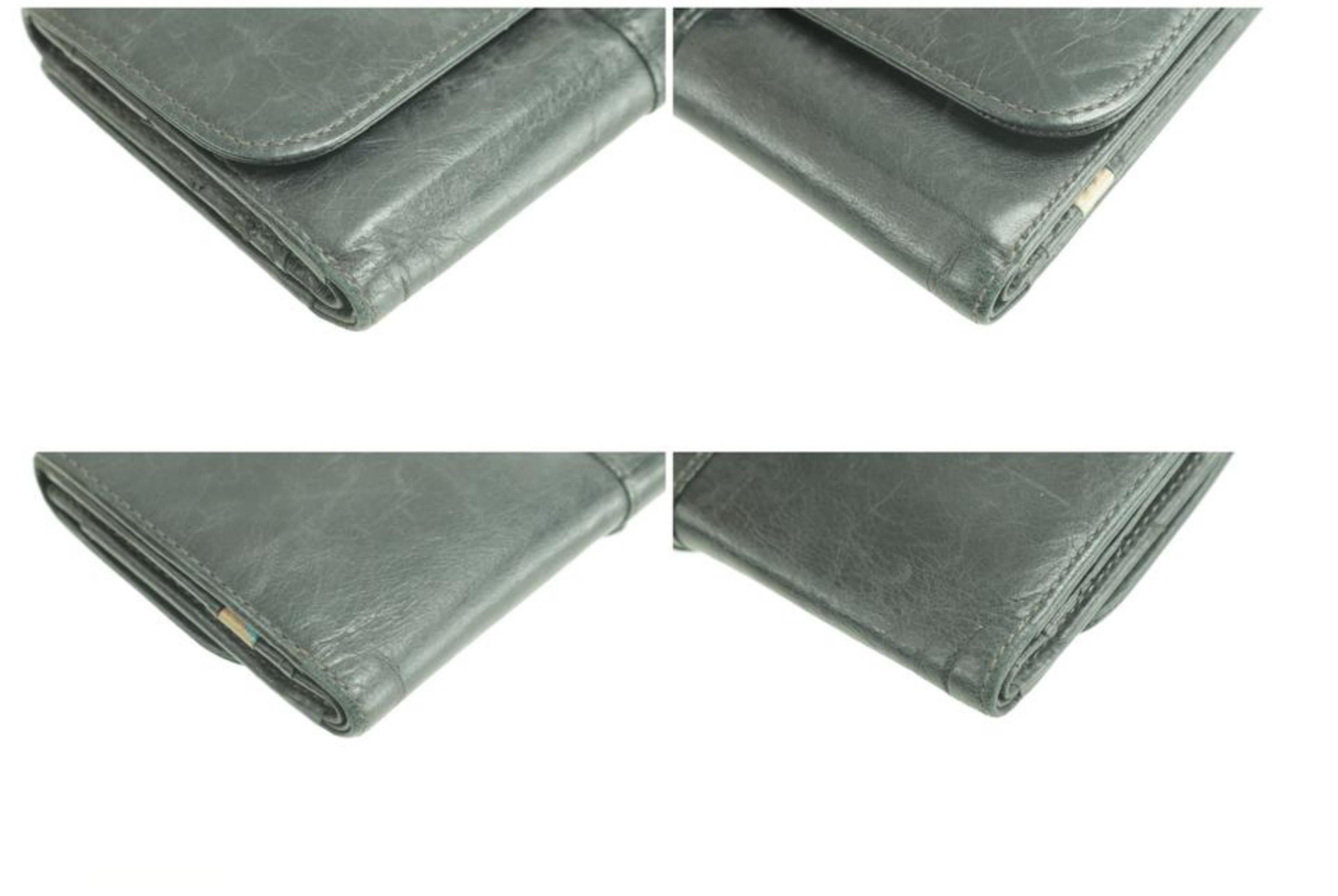 Paul Smith Belt Long Flap Wallet Black Leather Bifold 0M46 For Sale 7