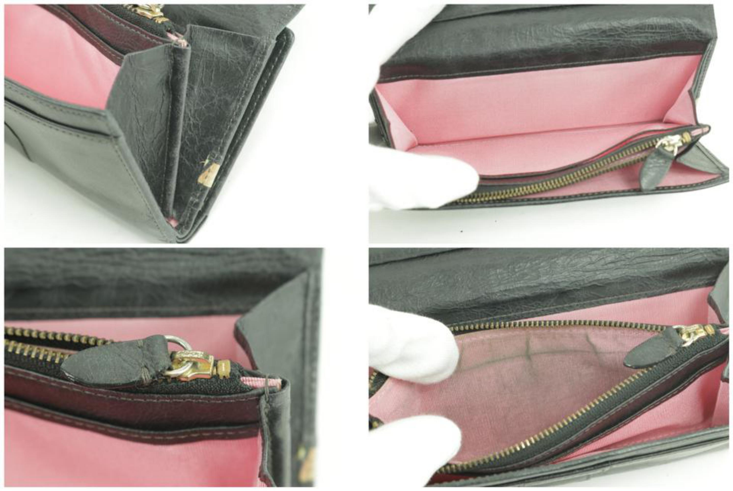 Paul Smith Belt Long Flap Wallet Black Leather Bifold 0M46 For Sale 1