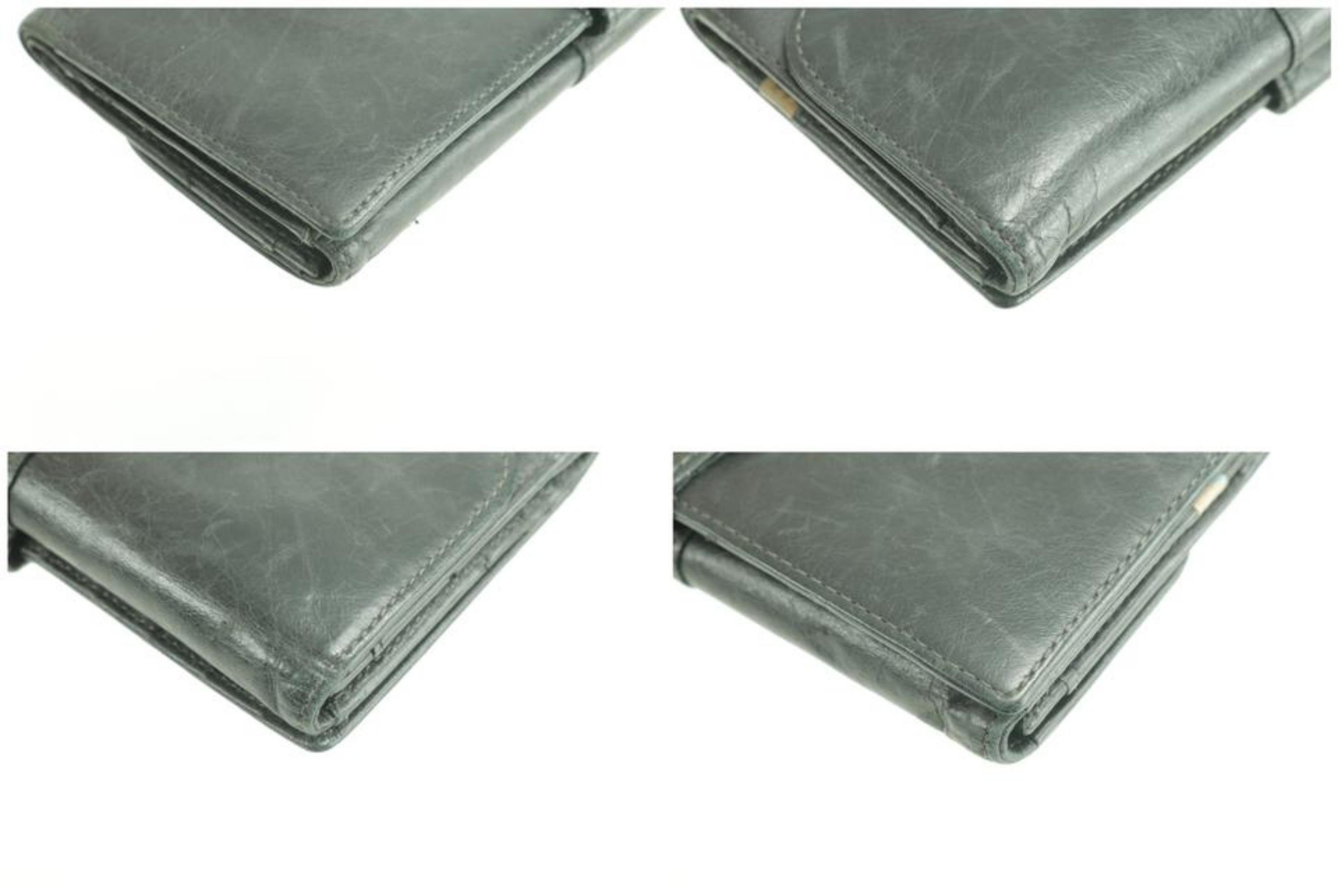 Paul Smith Belt Long Flap Wallet Black Leather Bifold 0M46 For Sale 4