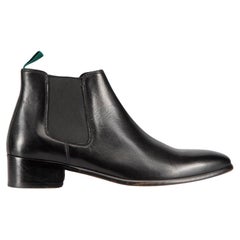 Paul Smith Black Leather Chelsea Ankle Boots Size IT 39