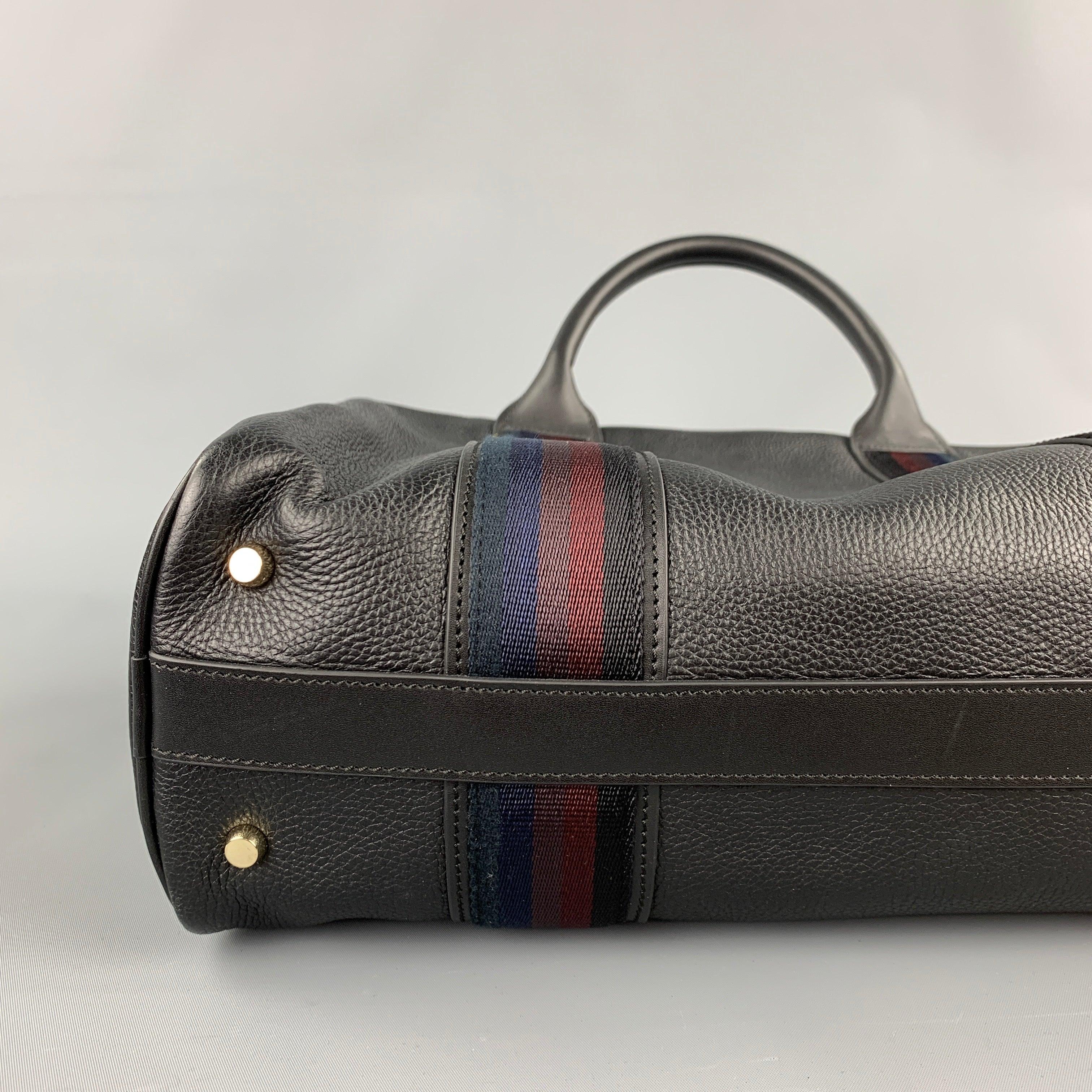 PAUL SMITH Black Pebble Grain Leather Briefcase Bag For Sale 2