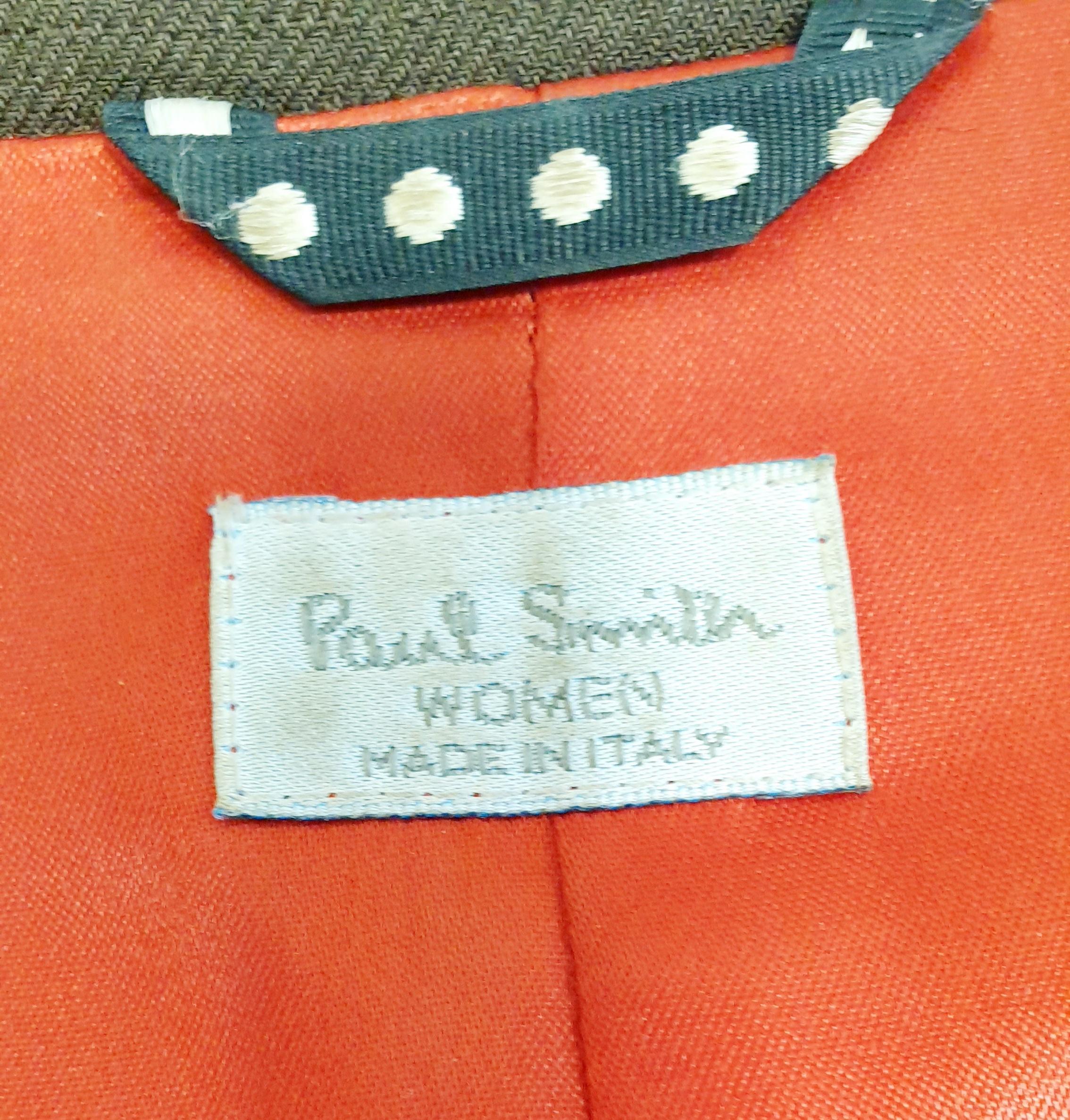 PAUL SMITH Brown Silk Cotton Blend Bold Floral Print Blazer Jacket 1