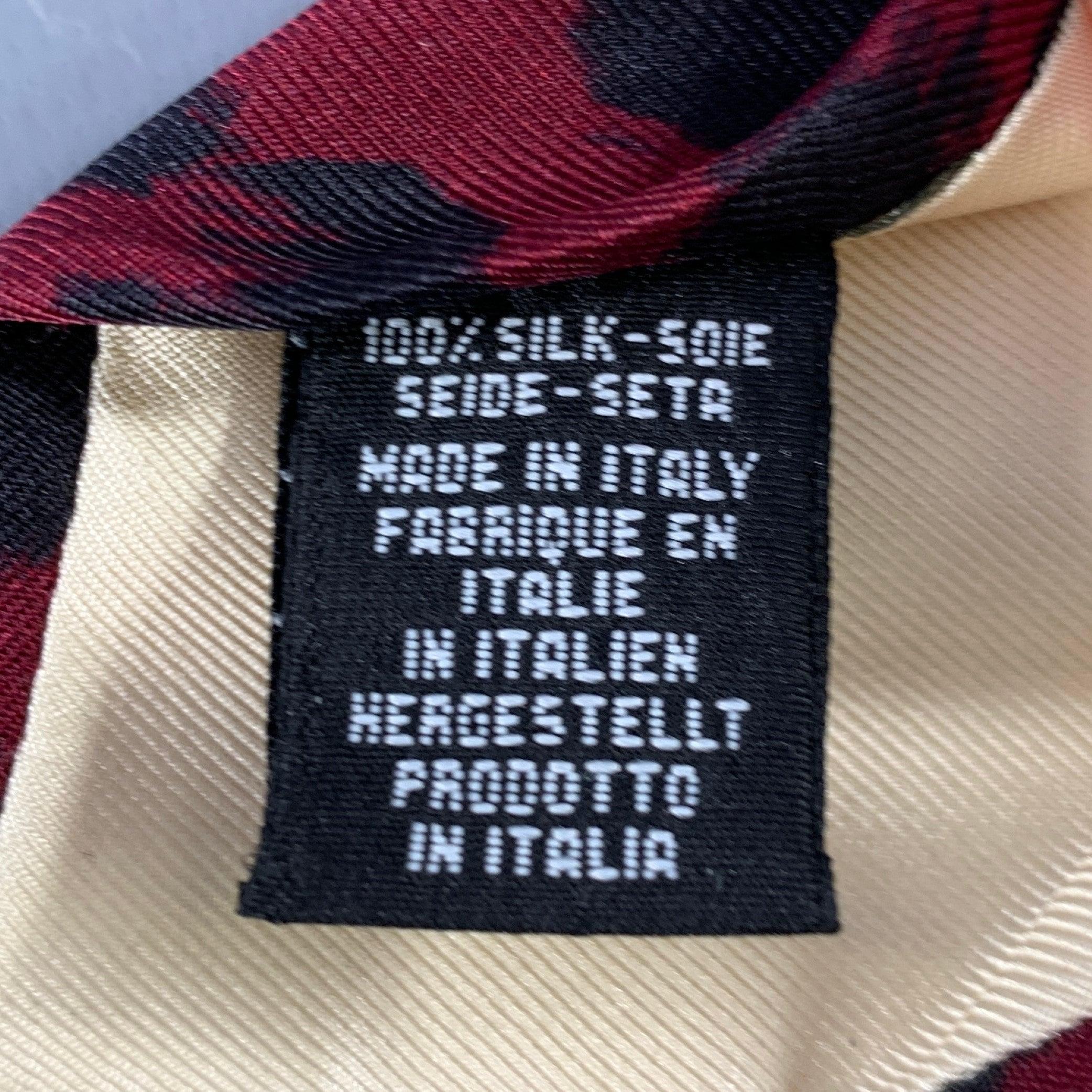 PAUL SMITH Burgundy Black Animal Print Silk Tie In Good Condition In San Francisco, CA