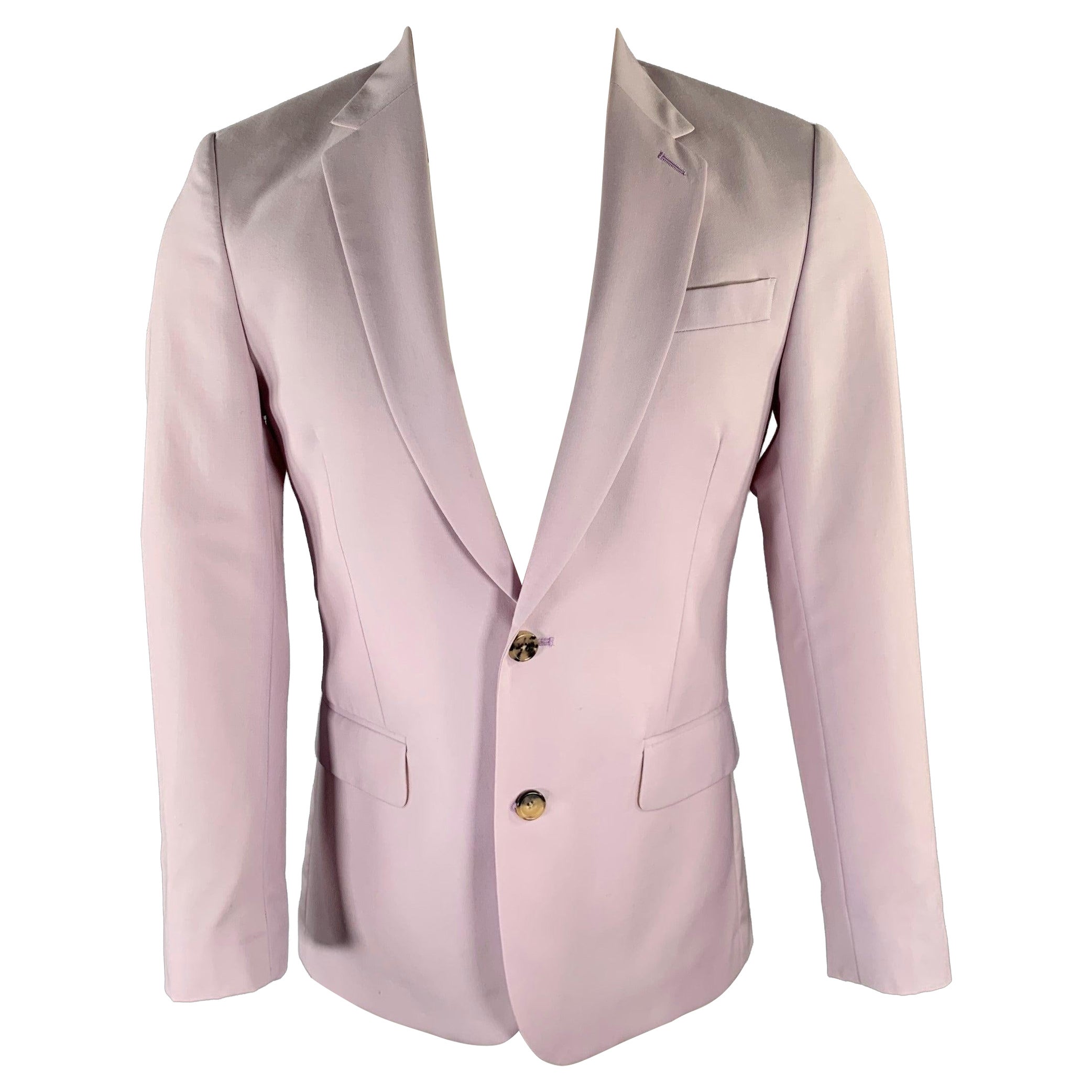 PAUL SMITH Chest Size 38 Lavender Wool Blend Notch Lapel Sport Coat For Sale