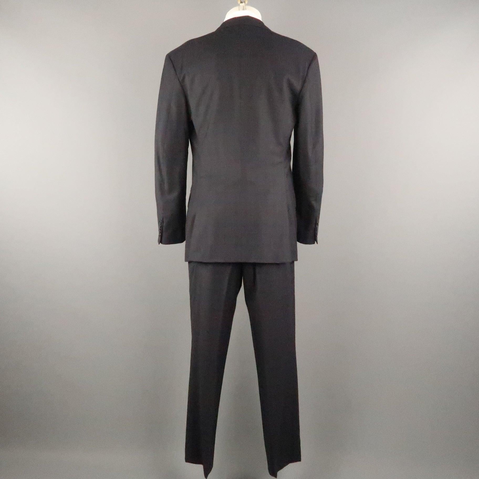 PAUL SMITH Chest Size 42 Charcoal Plaid Wool Notch Lapel 34 32 Suit For Sale 3