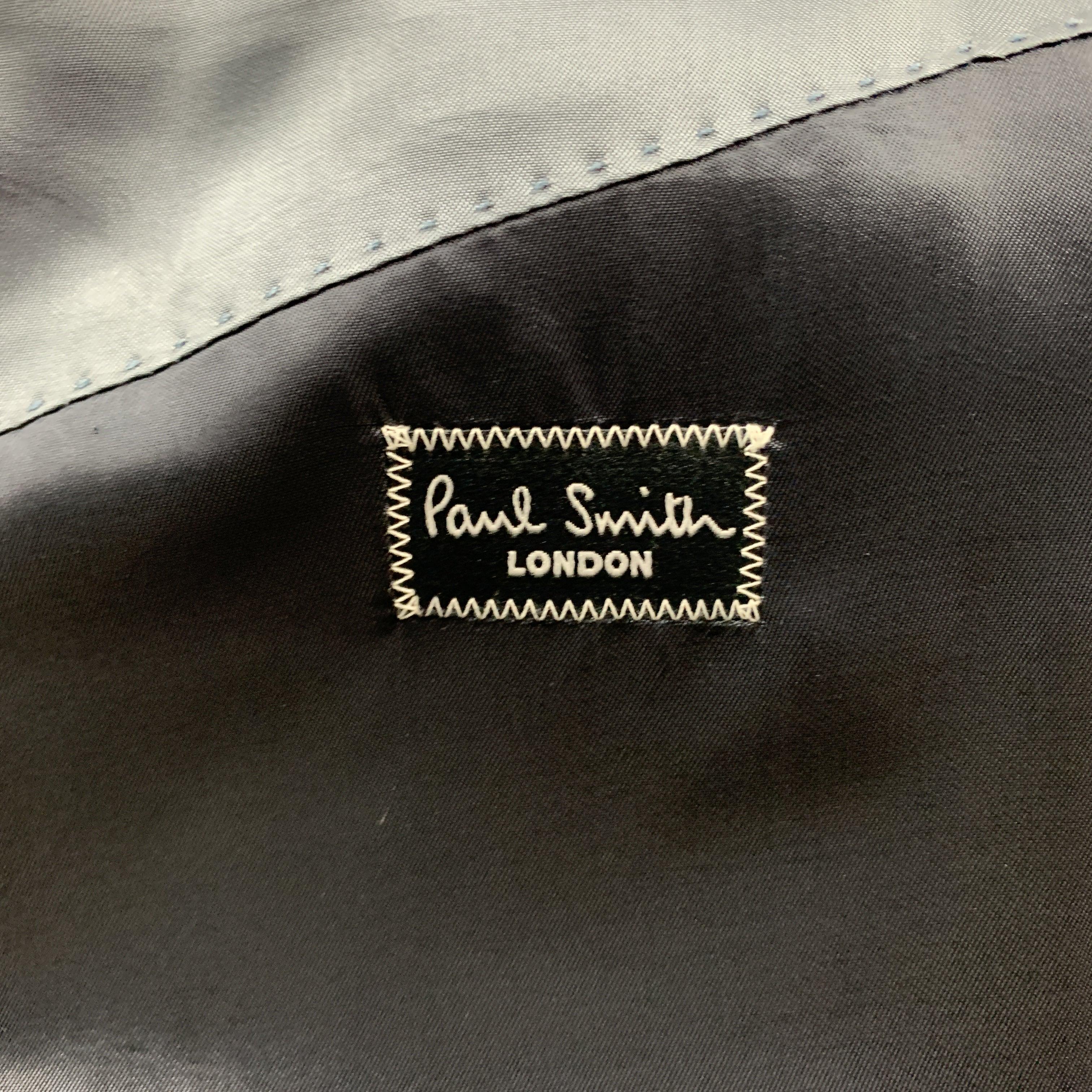 PAUL SMITH Chest Size 44 Woven Navy Cotton Elastane Notch Lapel Sport Coat For Sale 2
