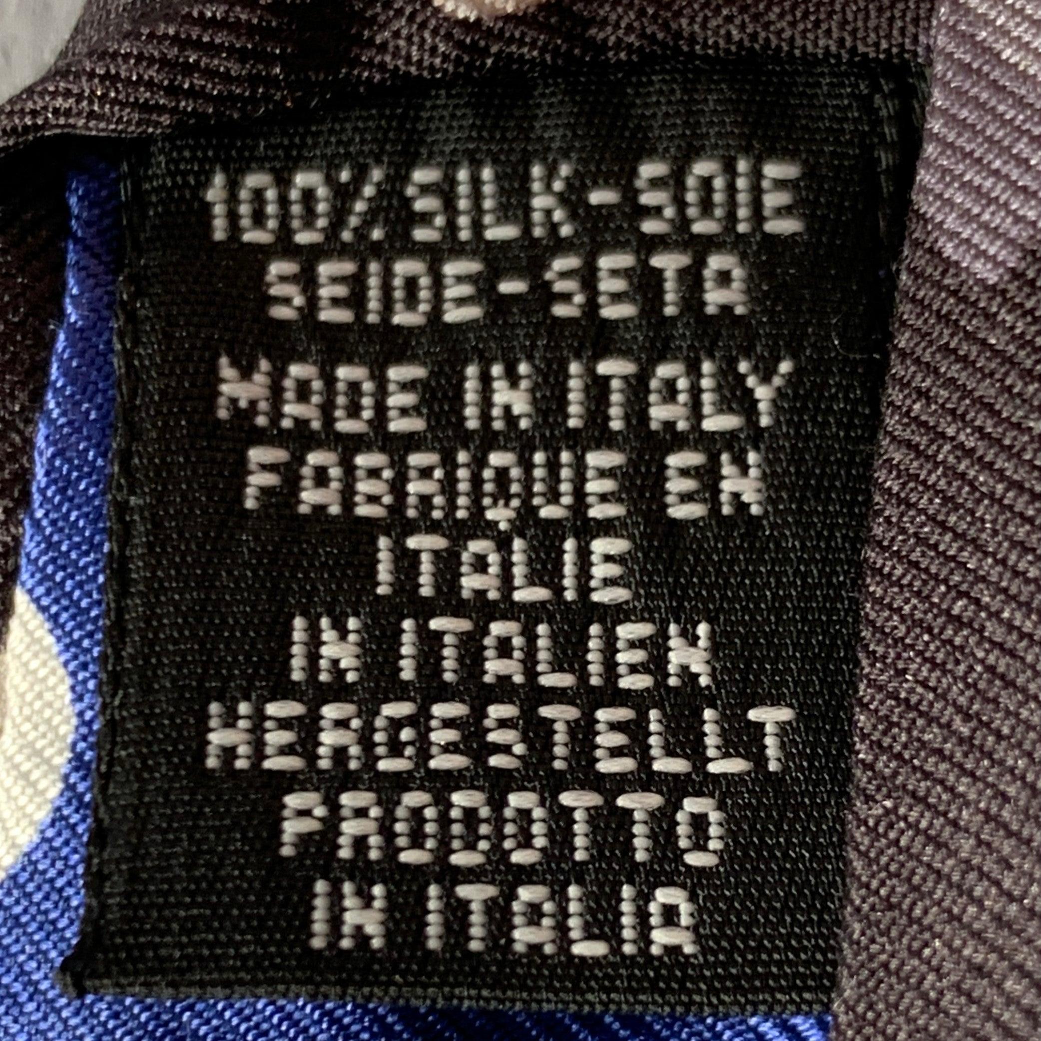 PAUL SMITH Grey Charcoal Floral Silk Tie In Excellent Condition In San Francisco, CA