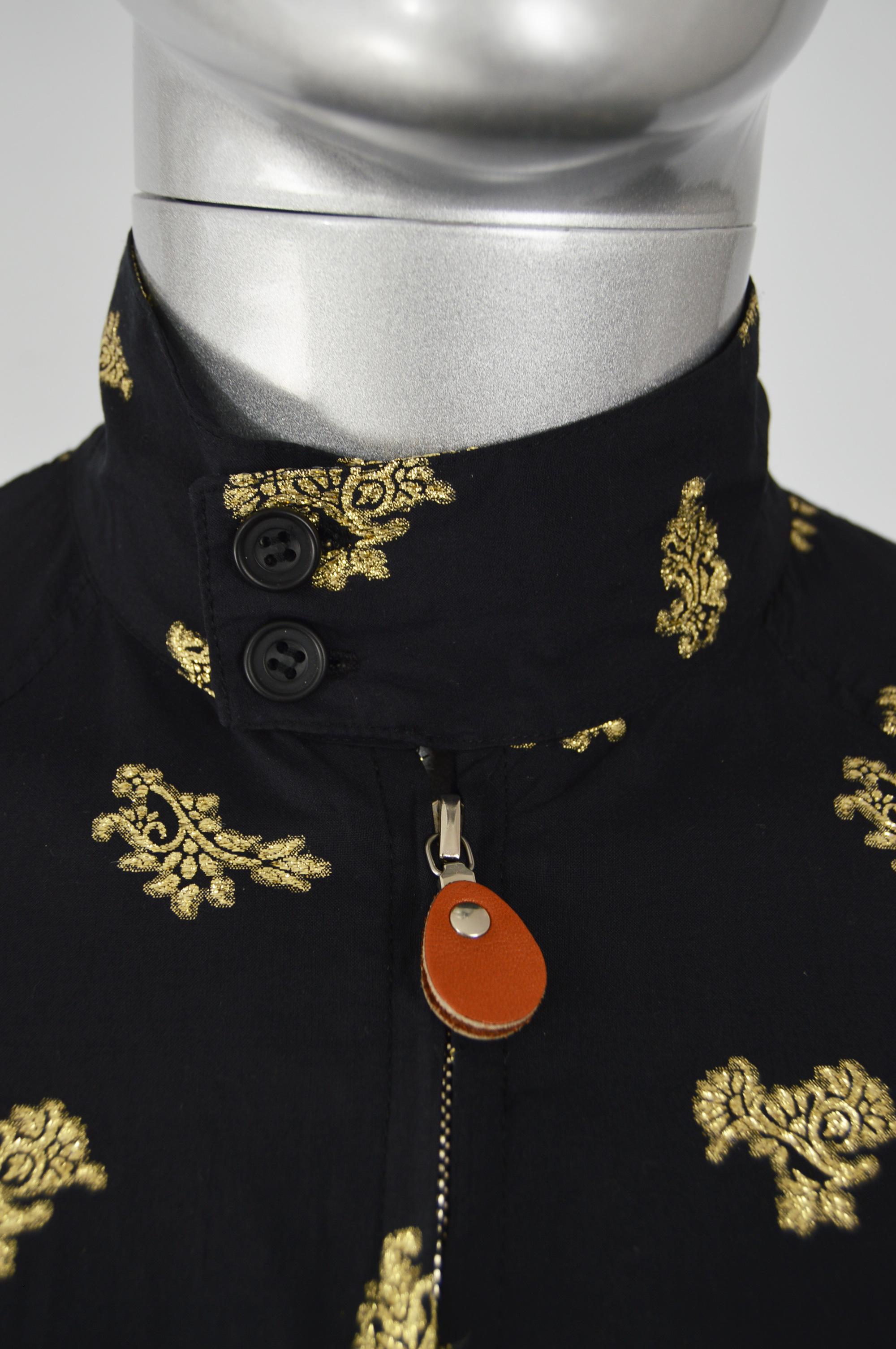 Paul Smith Men's Gold Brocade Harrington Jacket In Excellent Condition In Doncaster, South Yorkshire