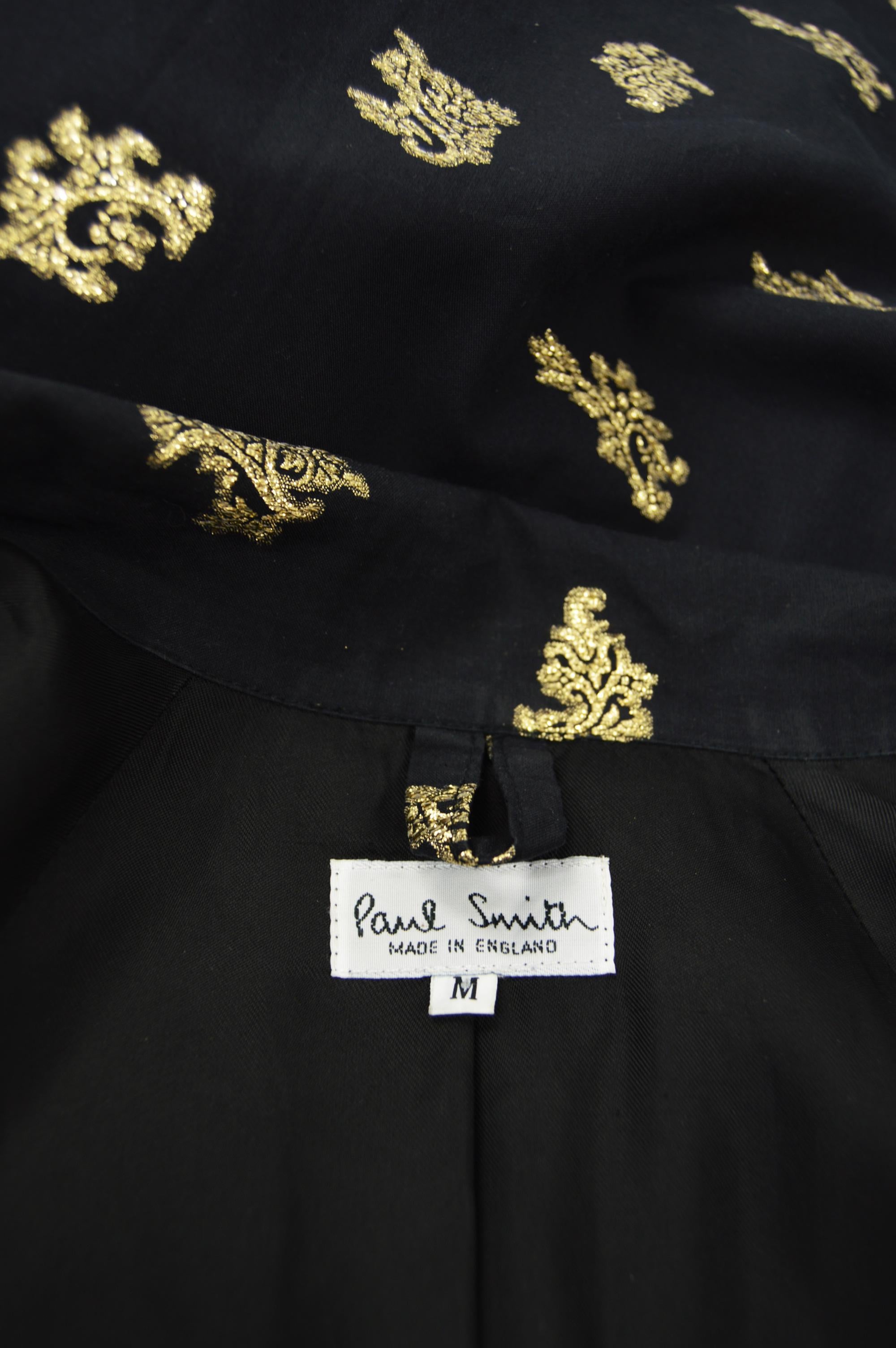 Paul Smith Men's Gold Brocade Harrington Jacket For Sale 2