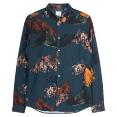 Paul Smith Men's Multicolored Stone-Motif Cotton Shirt Size L, Italy