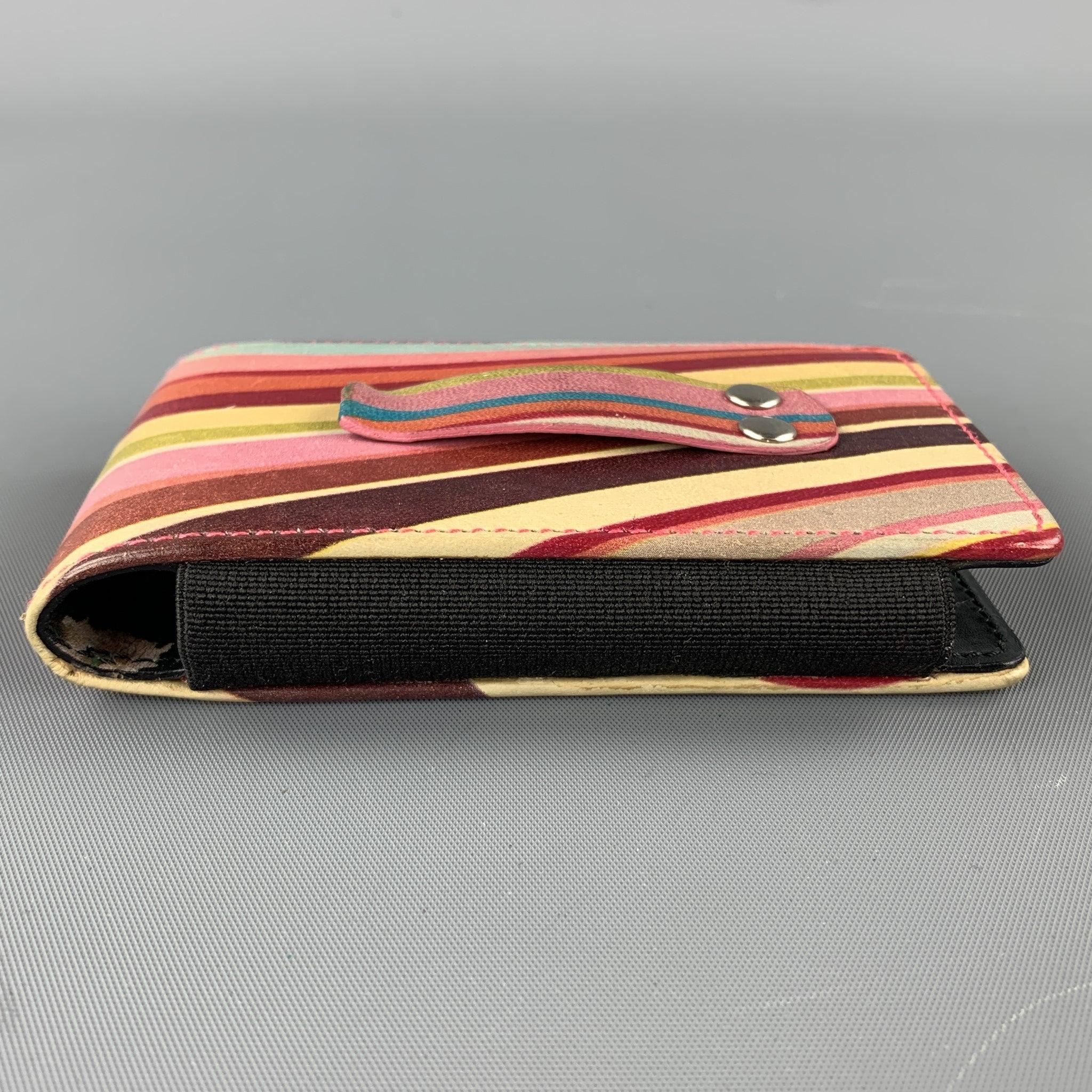 PAUL SMITH Multi-Color Leather Phone Case In Good Condition For Sale In San Francisco, CA